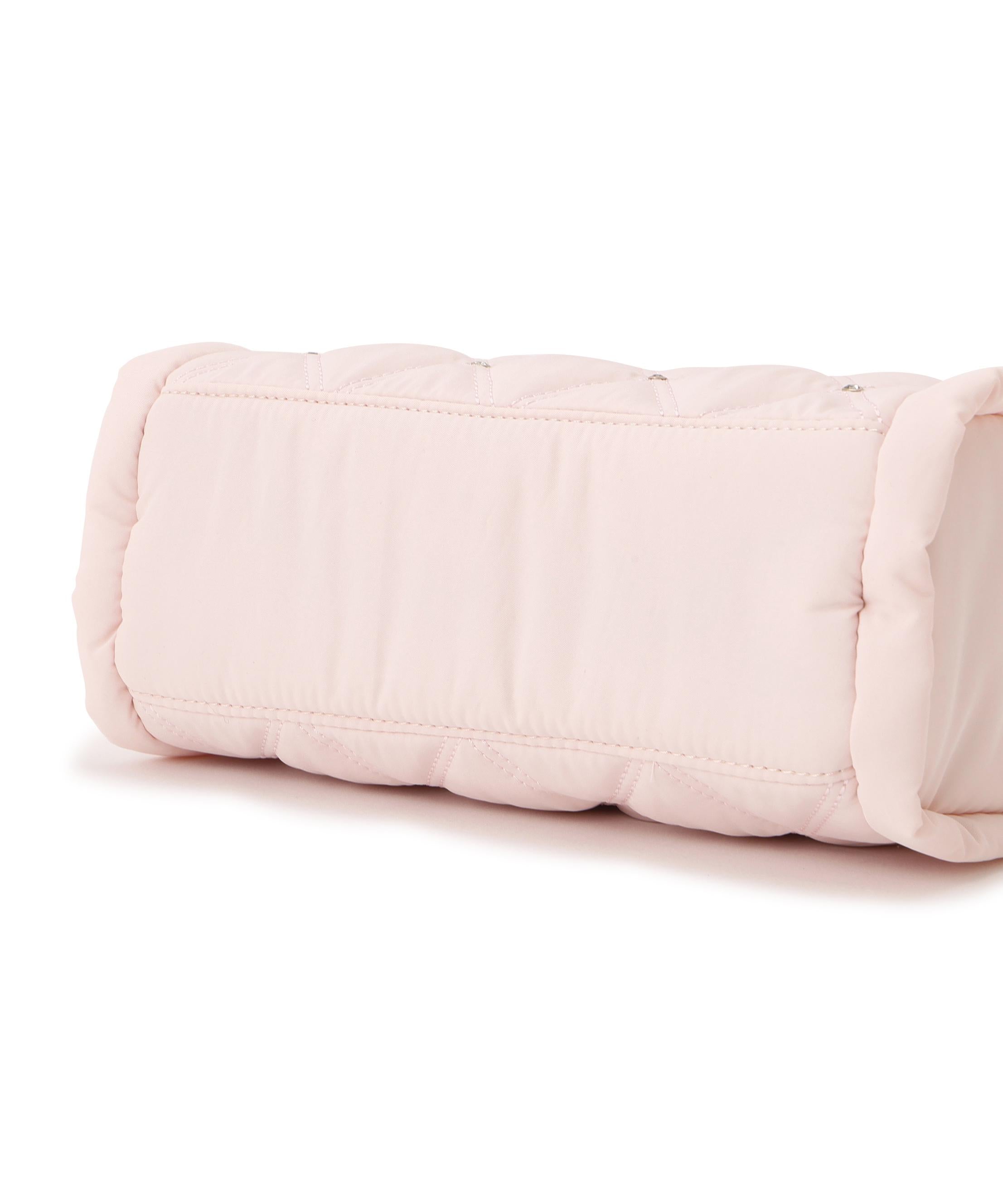 キルティングパフトートバッグ ピンク