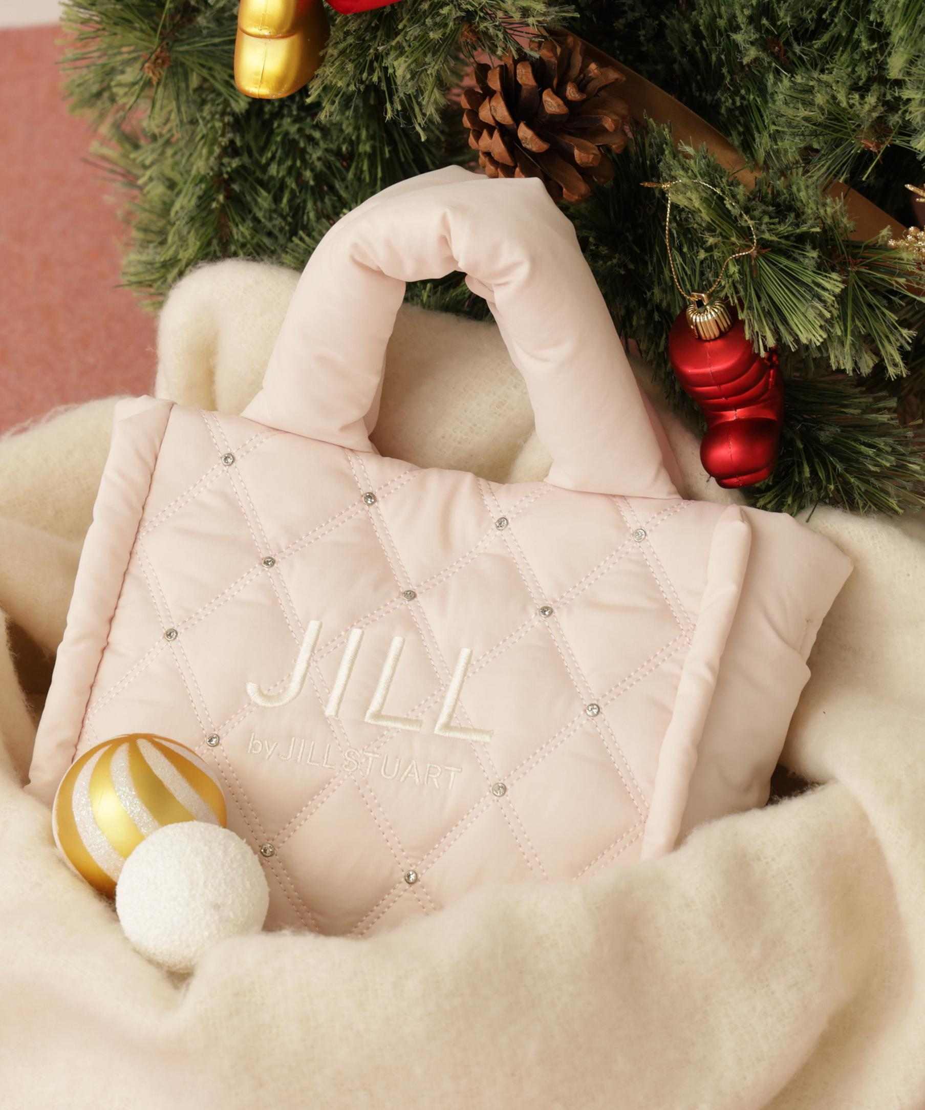 キルティングパフトートバッグ ピンク