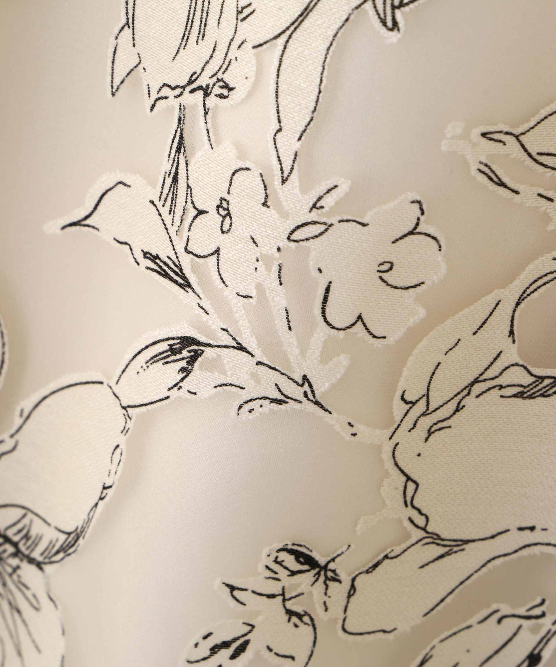 ベロアリボンオパールフラワースカート エクリュ