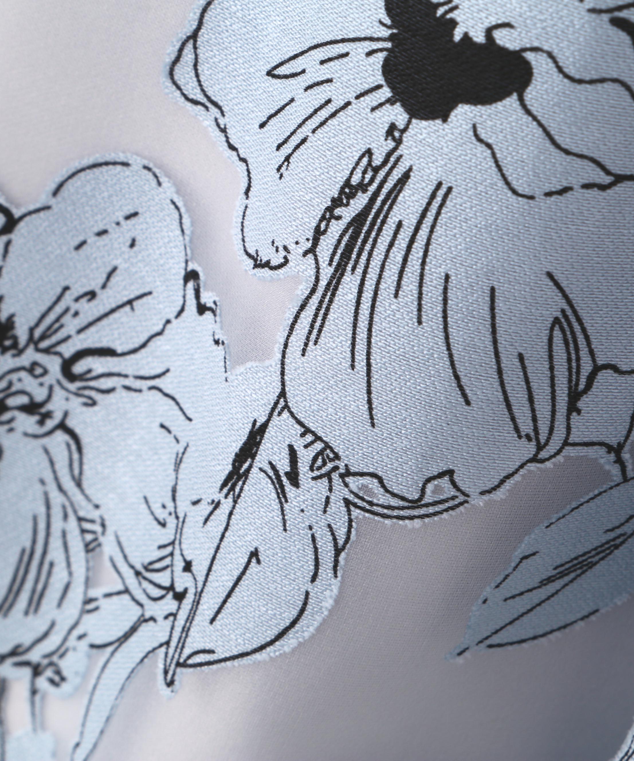 ベロアリボンオパールフラワースカート ブルー