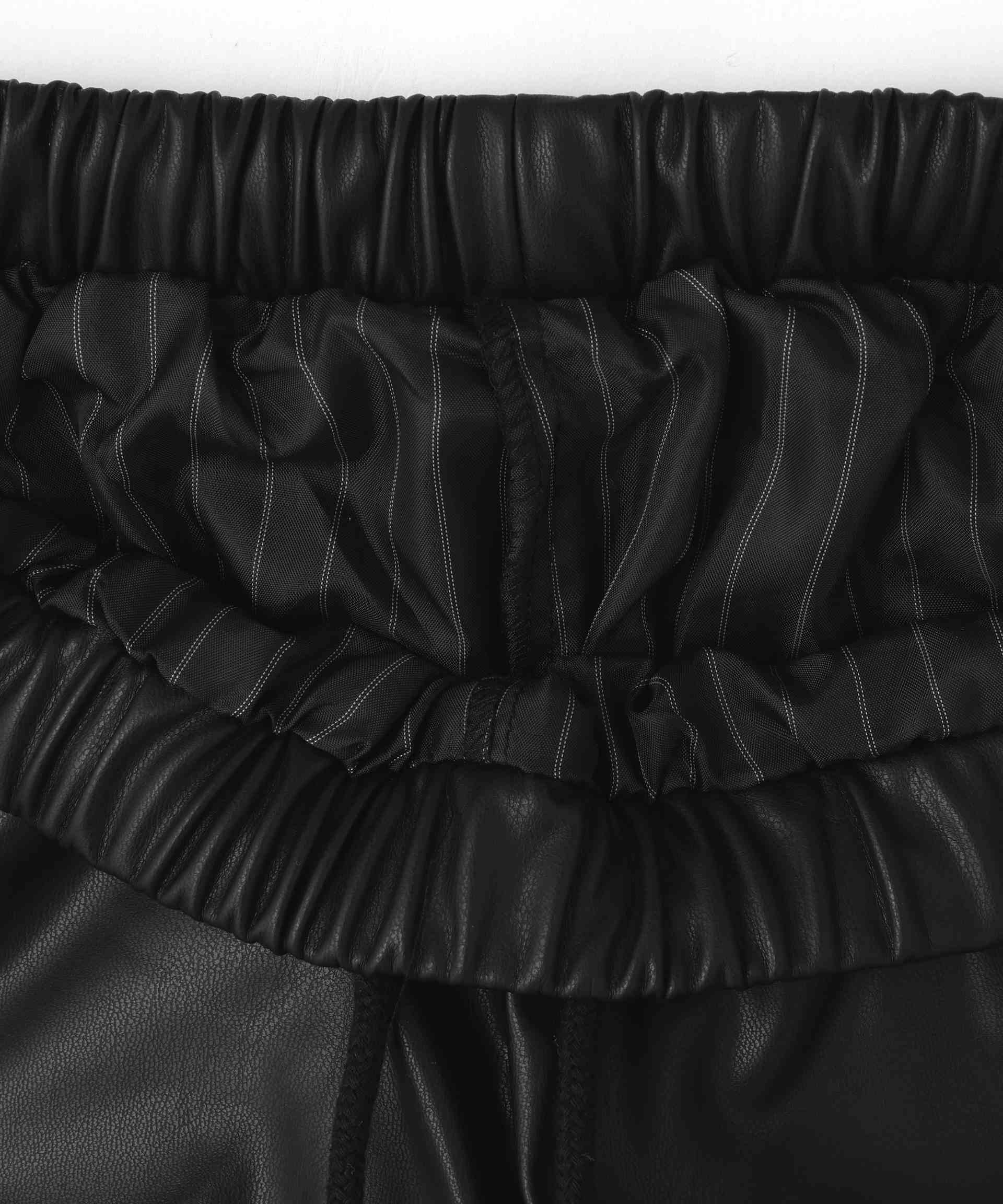 ANNA SUI NYC/アナ スイ エヌワイシー/レザーハーフパンツ ブラック