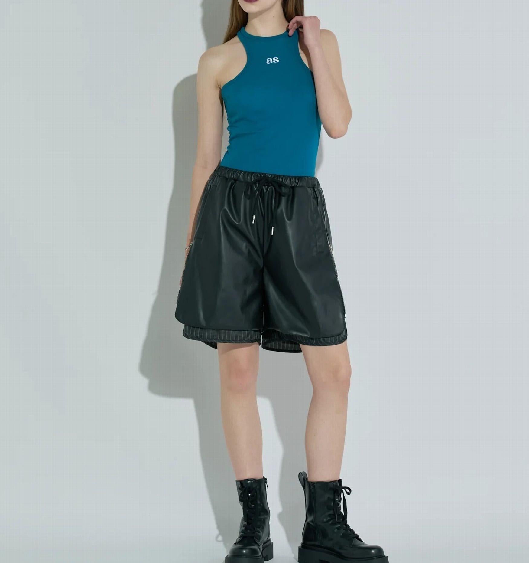 ANNA SUI NYC/アナ スイ エヌワイシー/レザーハーフパンツ ブラック