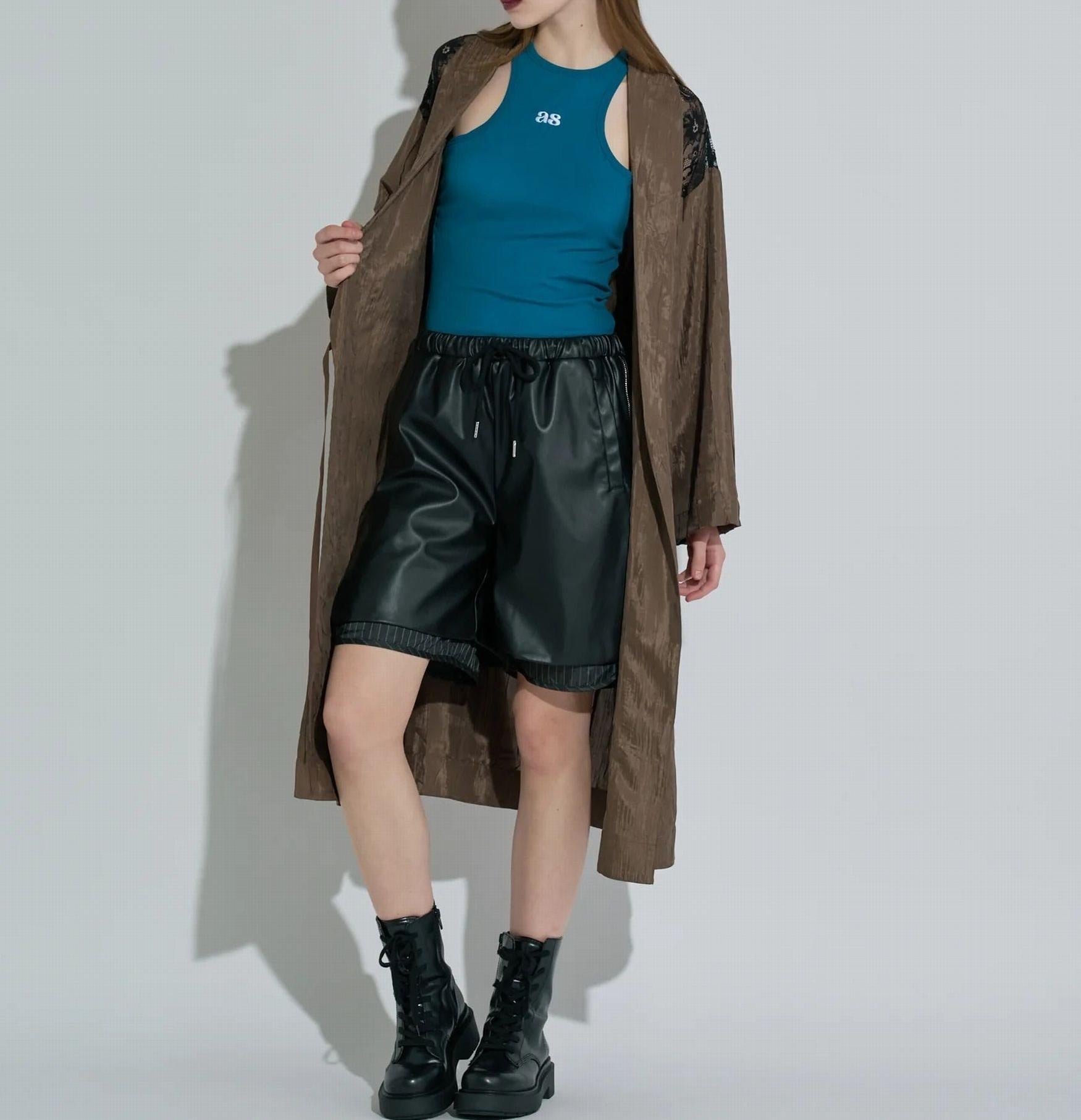 ANNA SUI NYC/アナ スイ エヌワイシー/レザーハーフパンツ ブラック