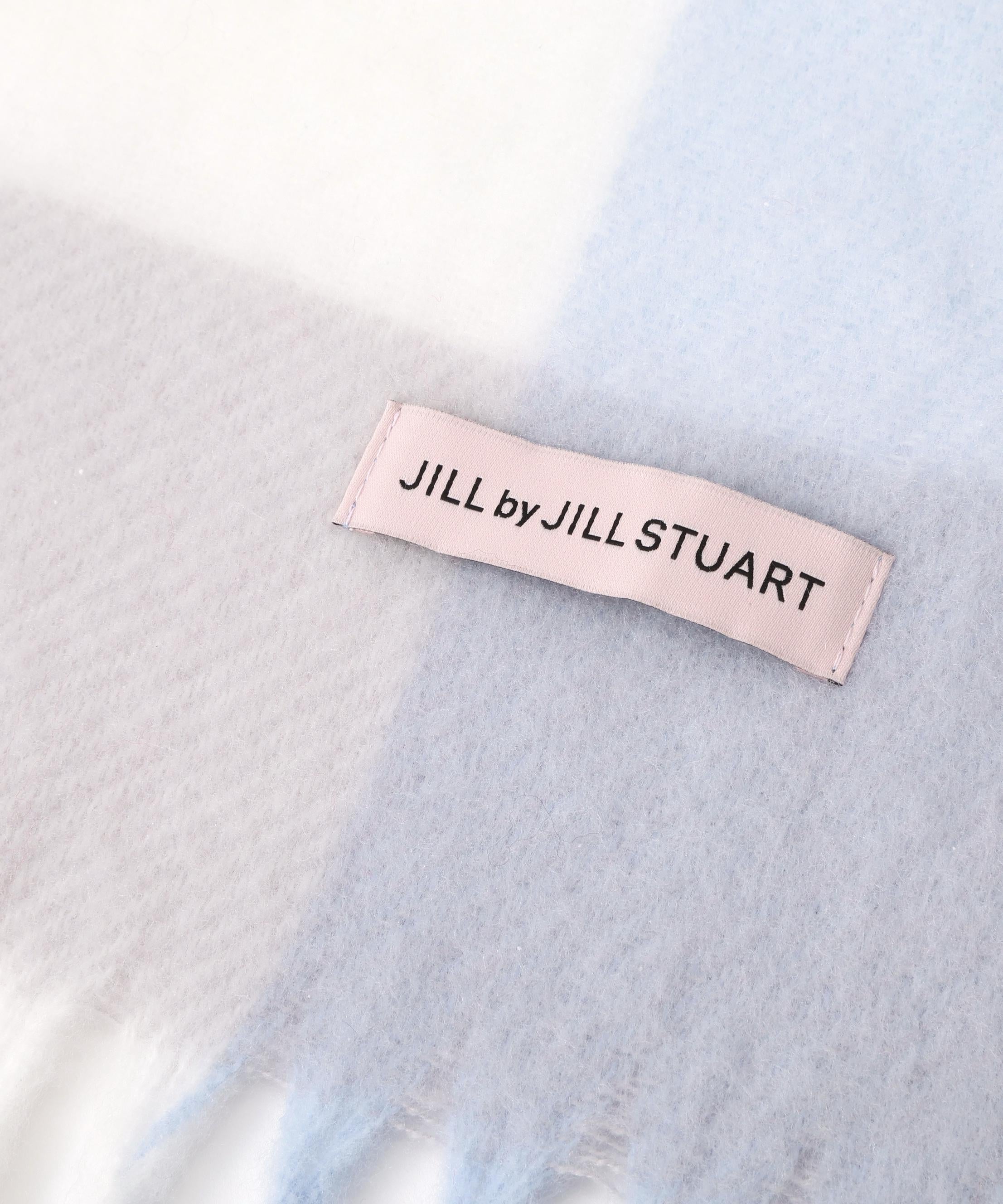 ブロックチェックストール ブルー