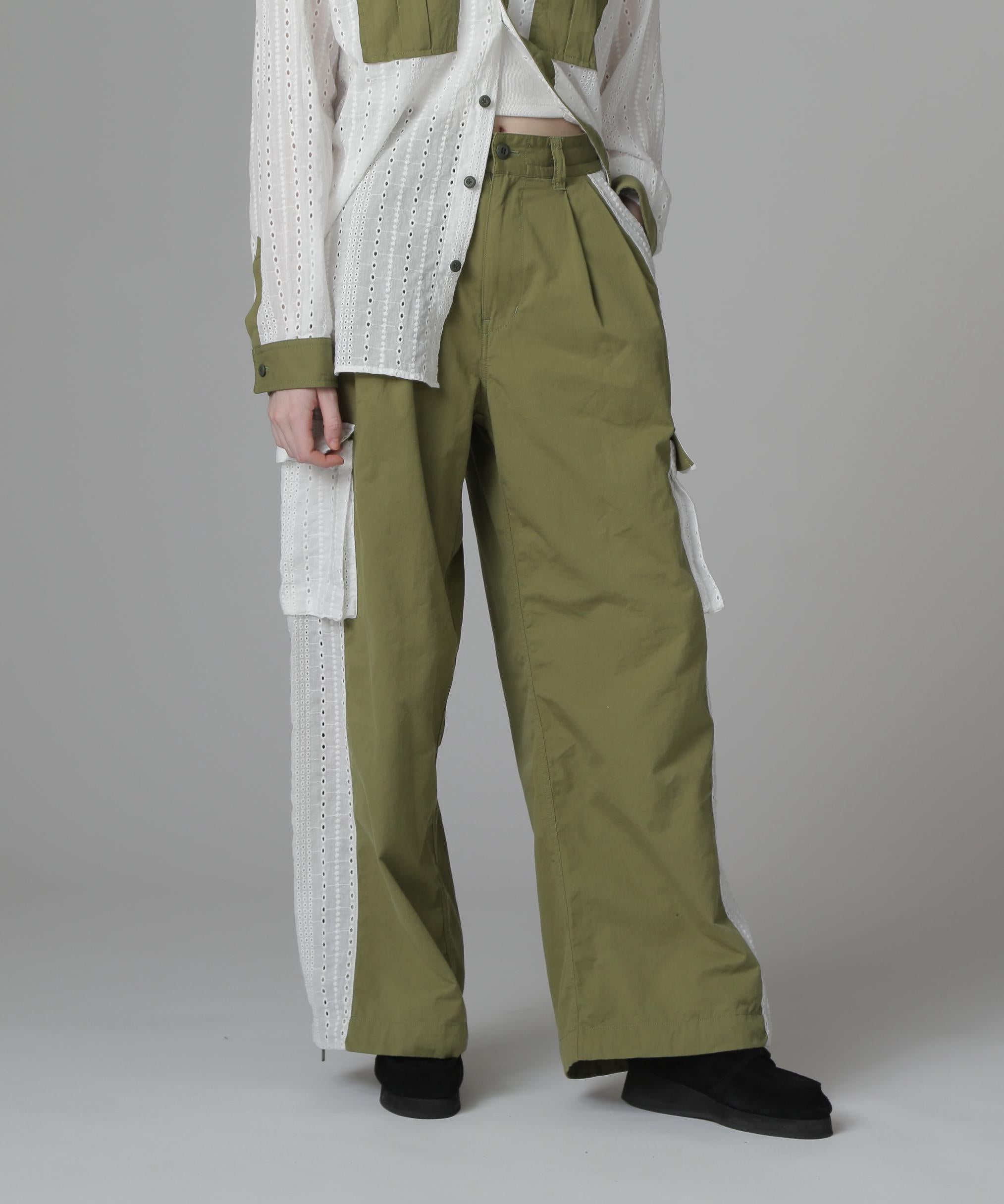 《WER LIMITED Relle LINE》LACE CA>GO PANTS/レースカーゴパンツ オリーブ