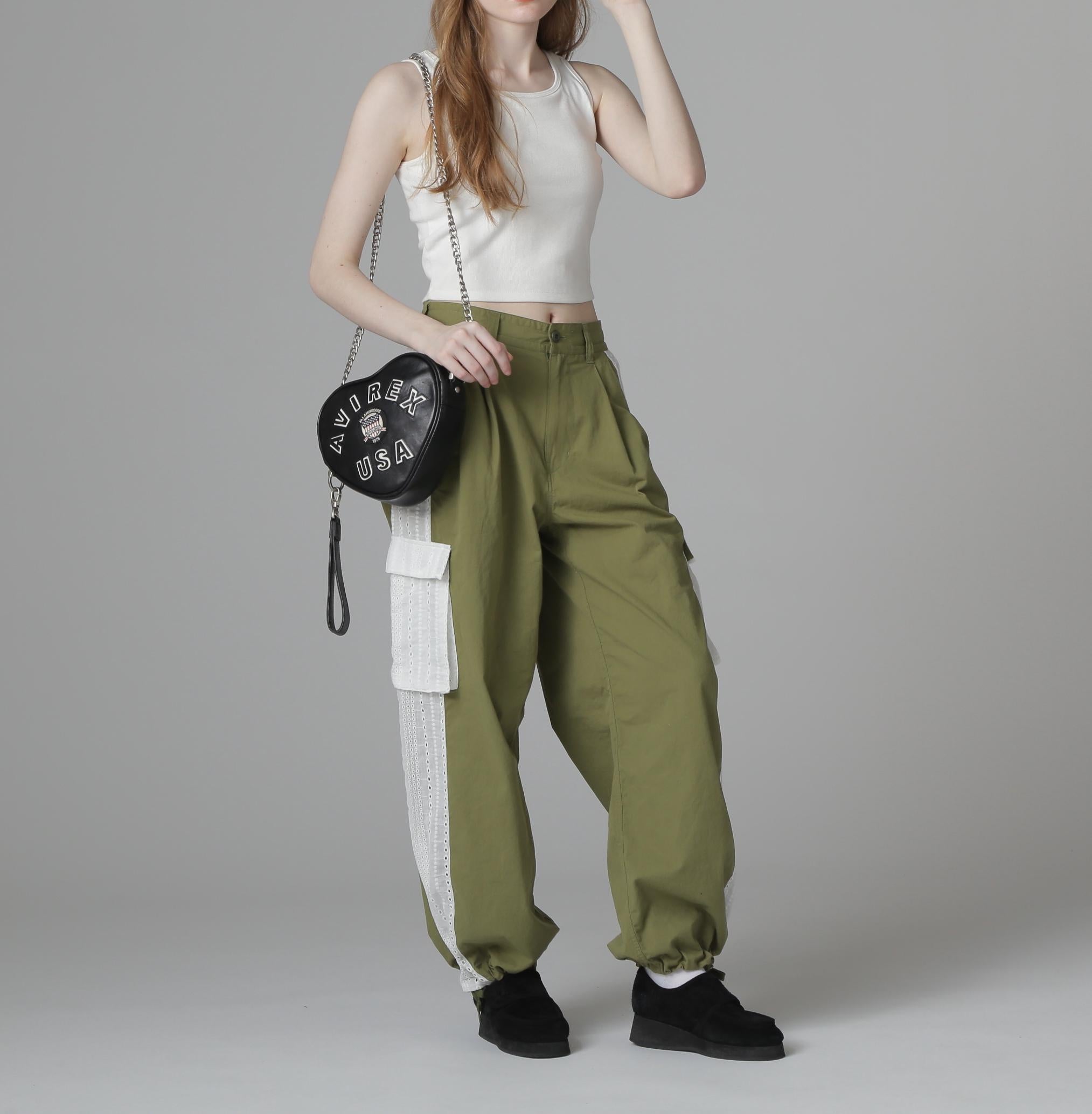 《WER LIMITED Relle LINE》LACE CA>GO PANTS/レースカーゴパンツ オリーブ