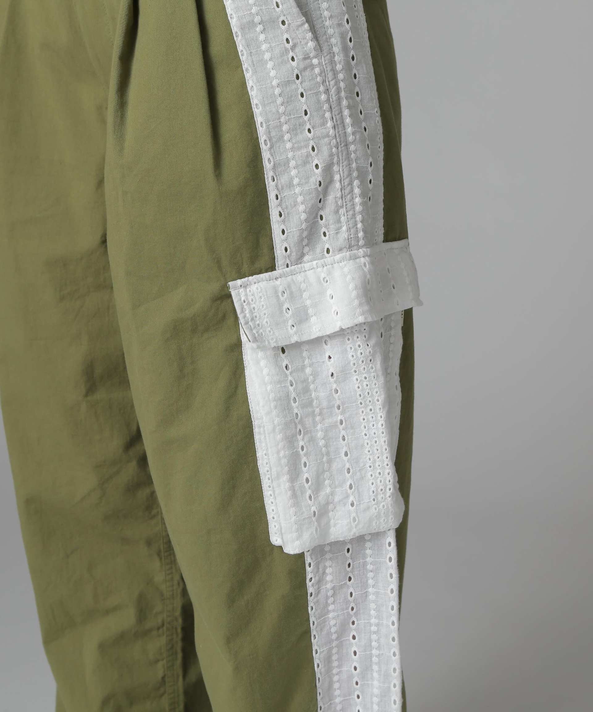 《WER LIMITED Relle LINE》LACE CA>GO PANTS/レースカーゴパンツ オリーブ