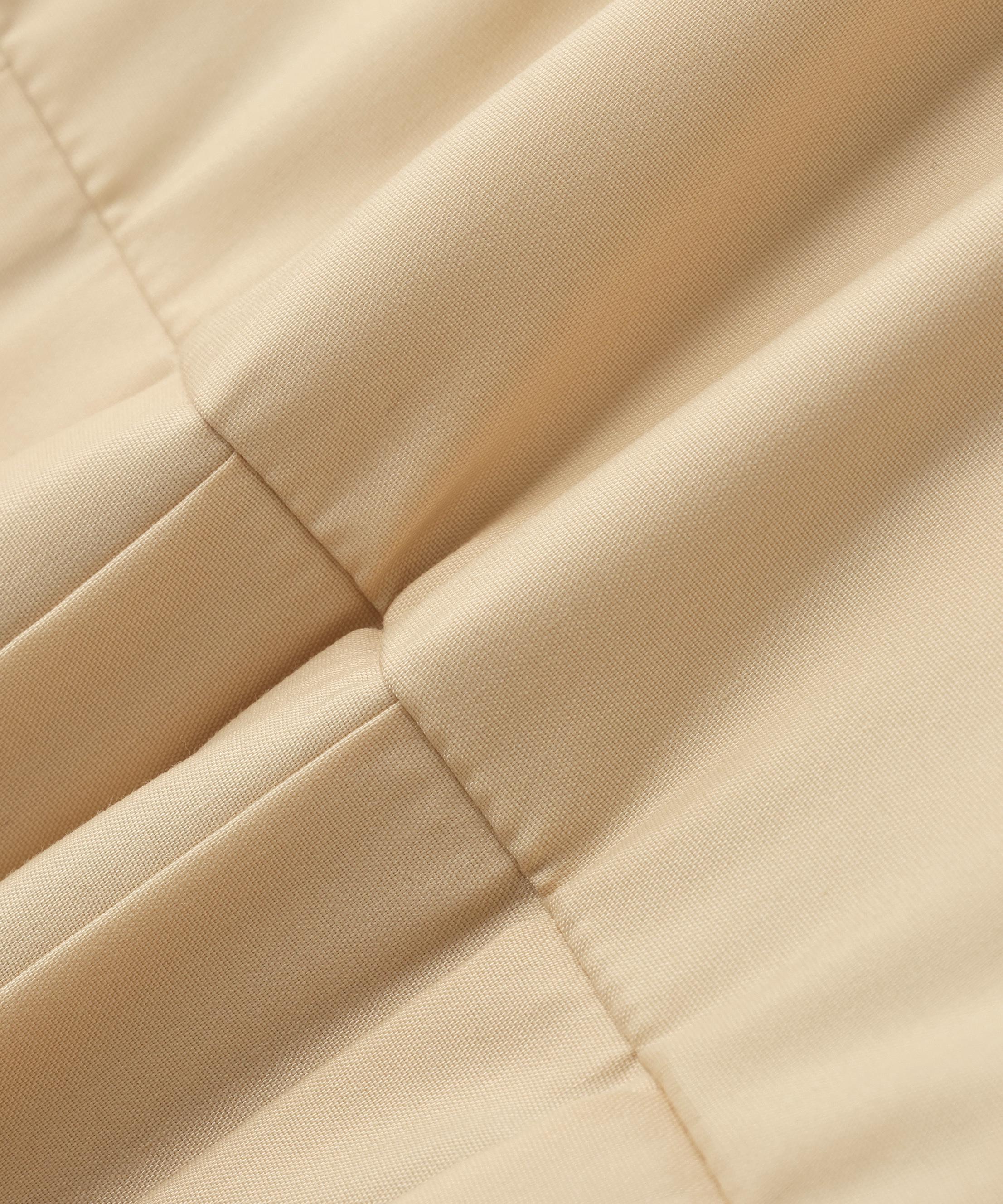 プリーツヘムブラウス ペールアプリコット