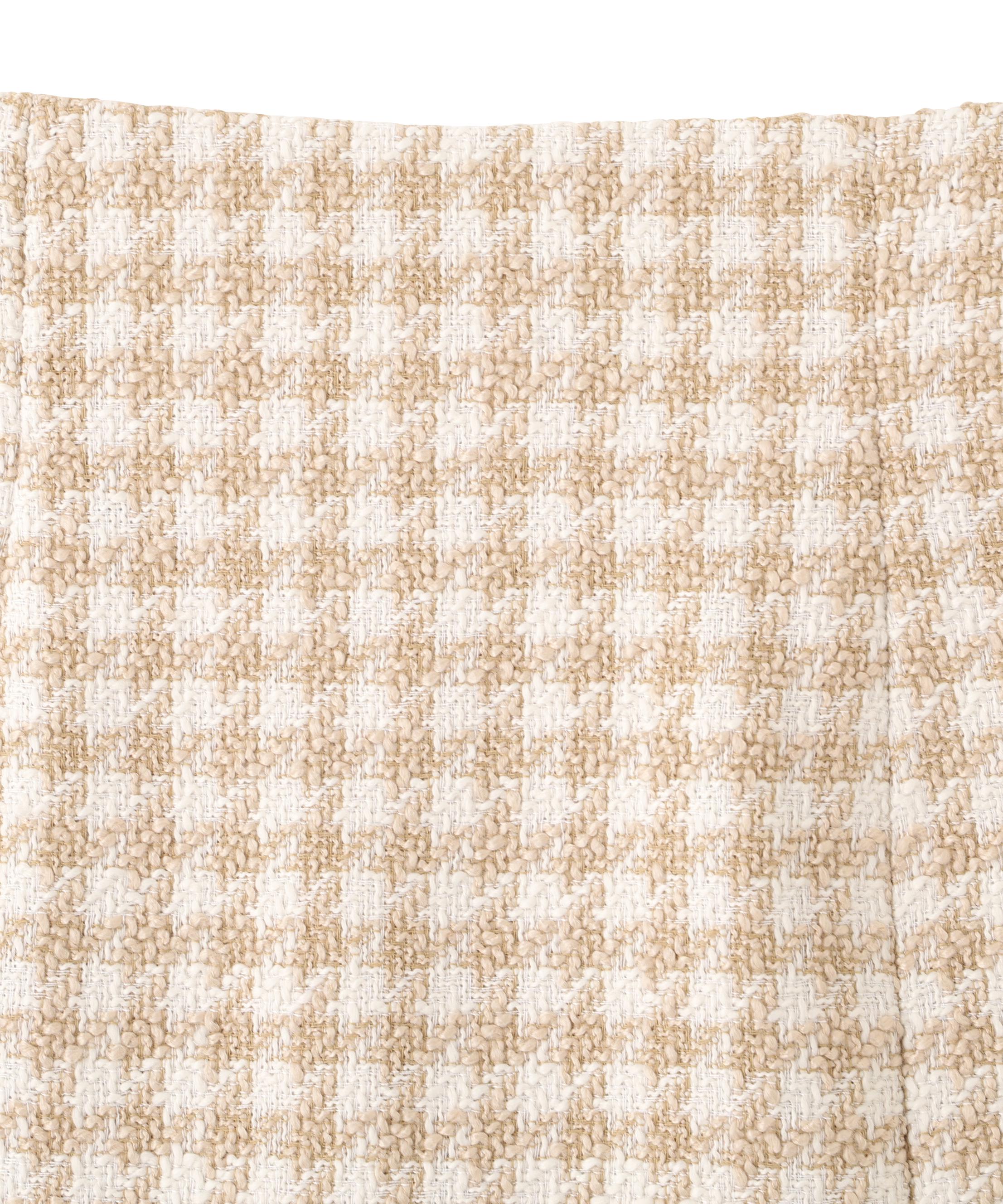 千鳥ツイードタイトミニスカート ベージュ1