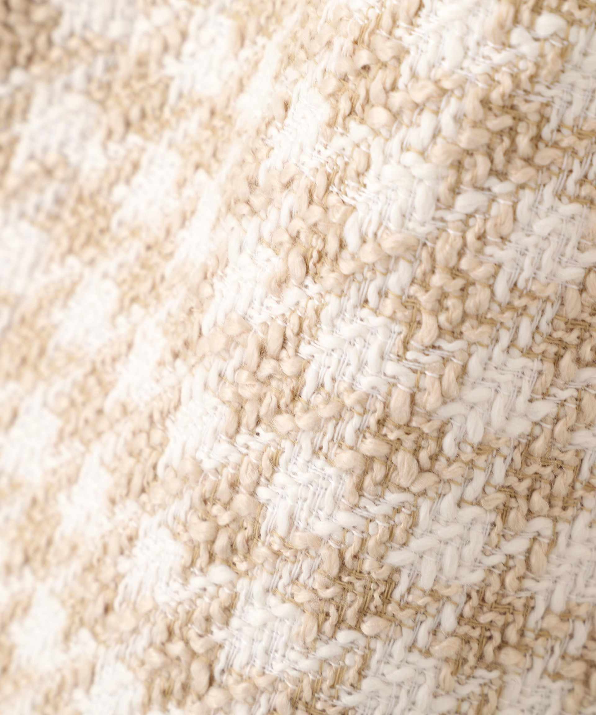 千鳥ツイードタイトミニスカート ベージュ1