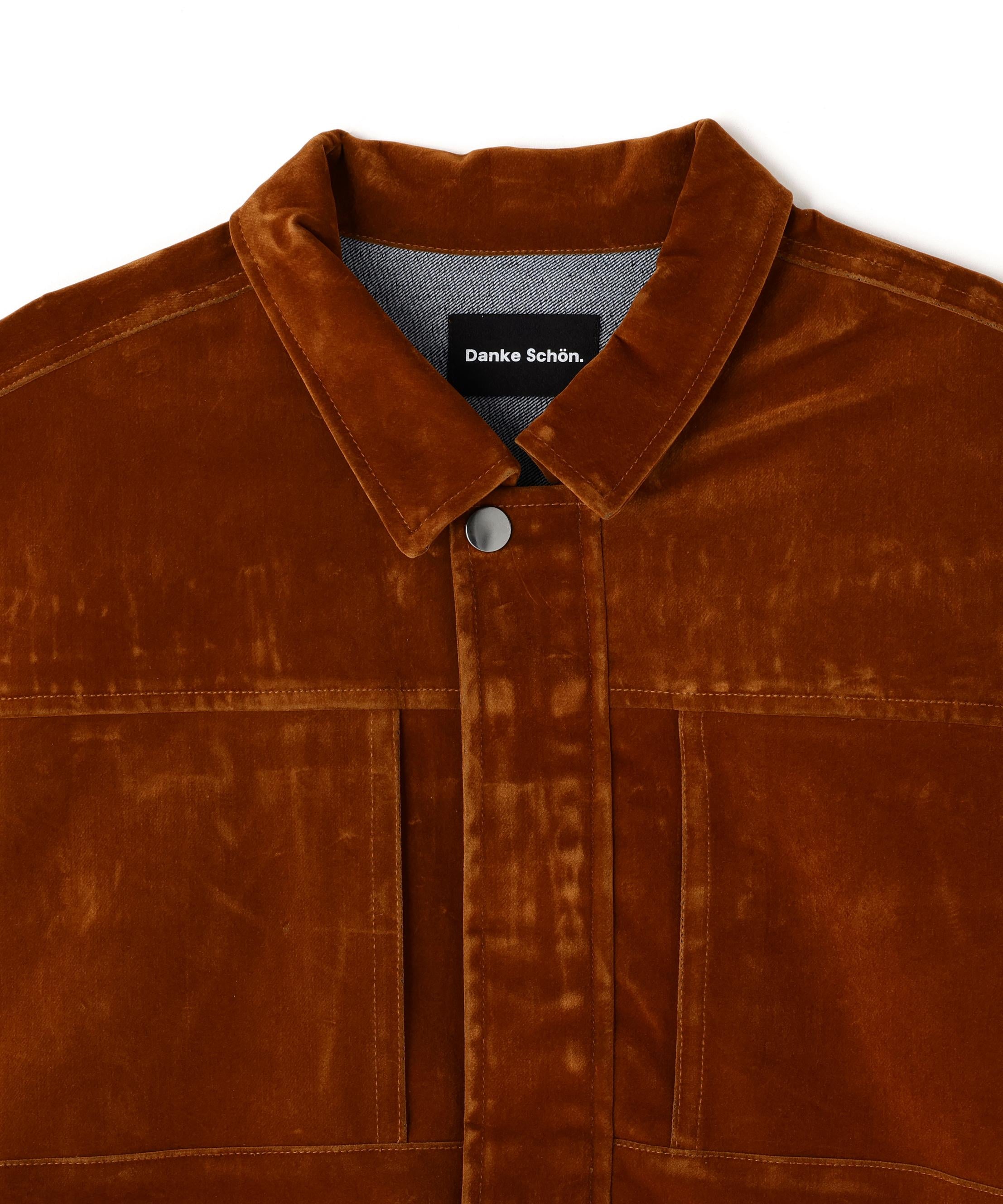 DankeSchon/ダンケシェーン/FLOCKY DENIM JACKET ブラウン