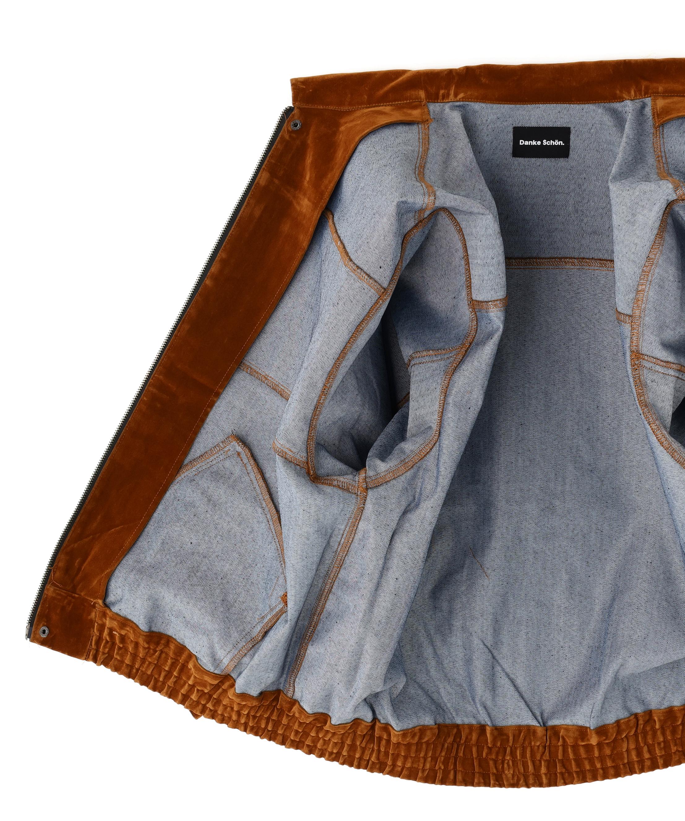 DankeSchon/ダンケシェーン/FLOCKY DENIM JACKET ブラウン