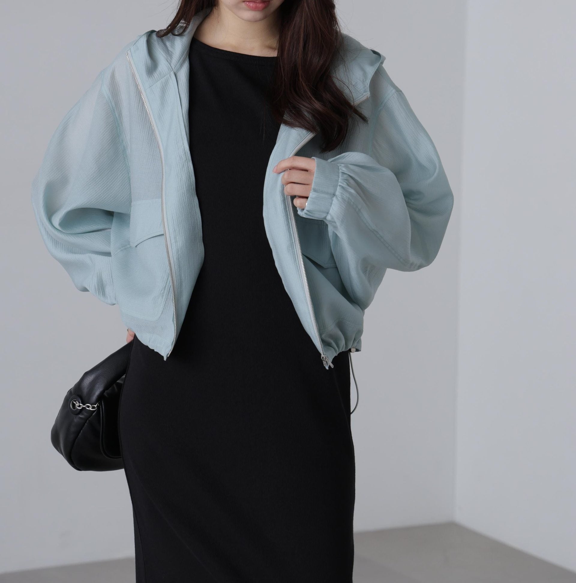 シアーブルゾン ライトブルー