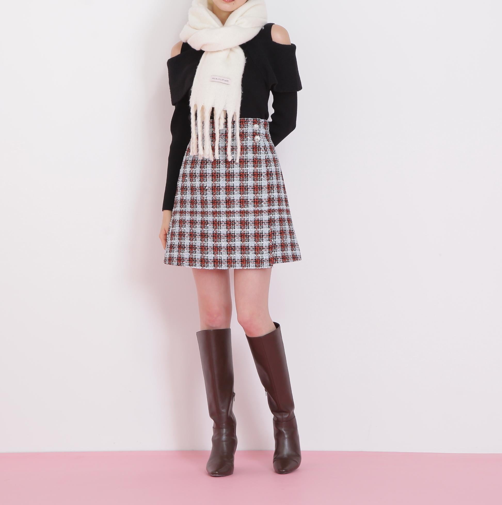 ループヤーンフラッフィーストール ホワイト