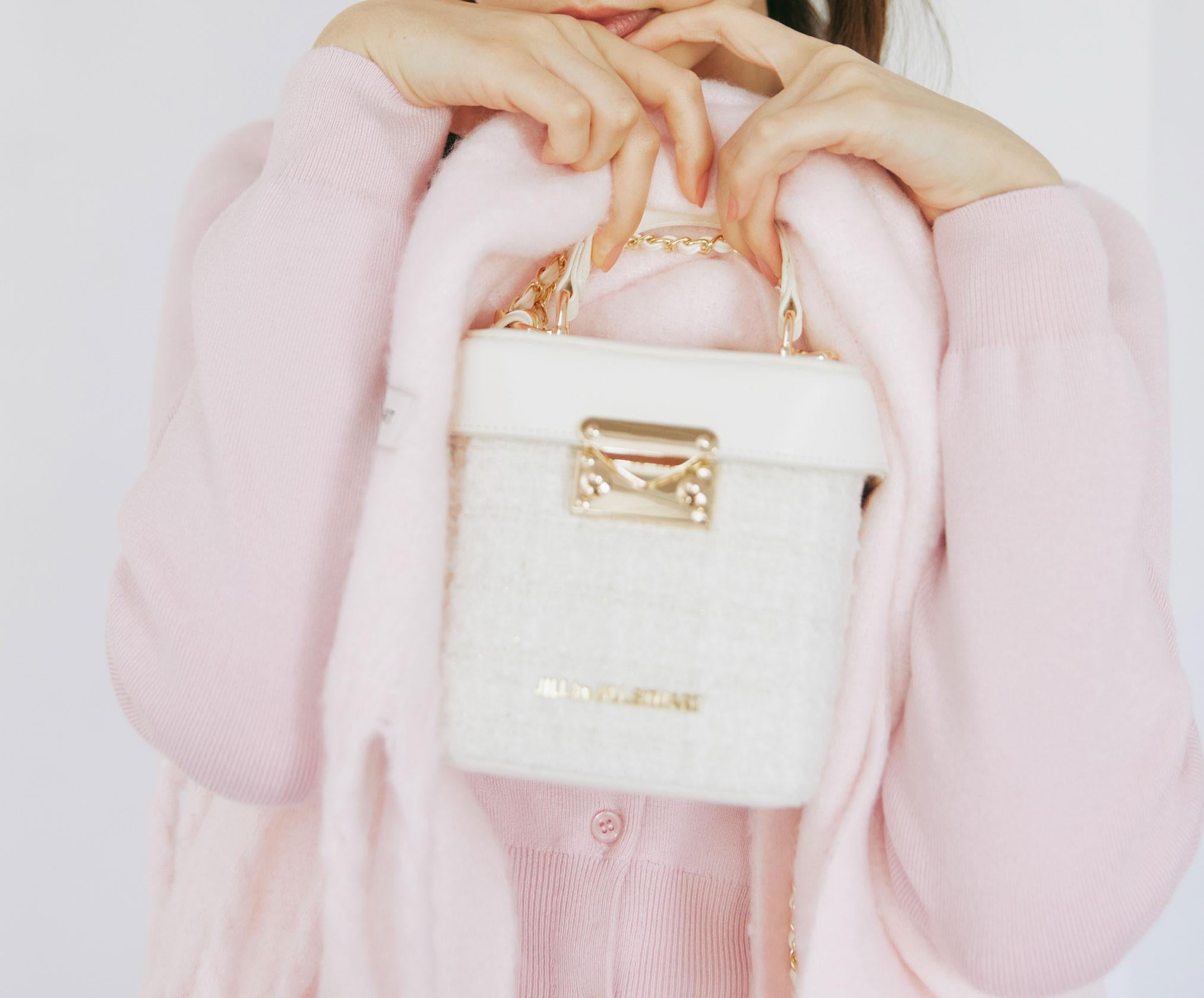 ループヤーンフラッフィーストール ピンク