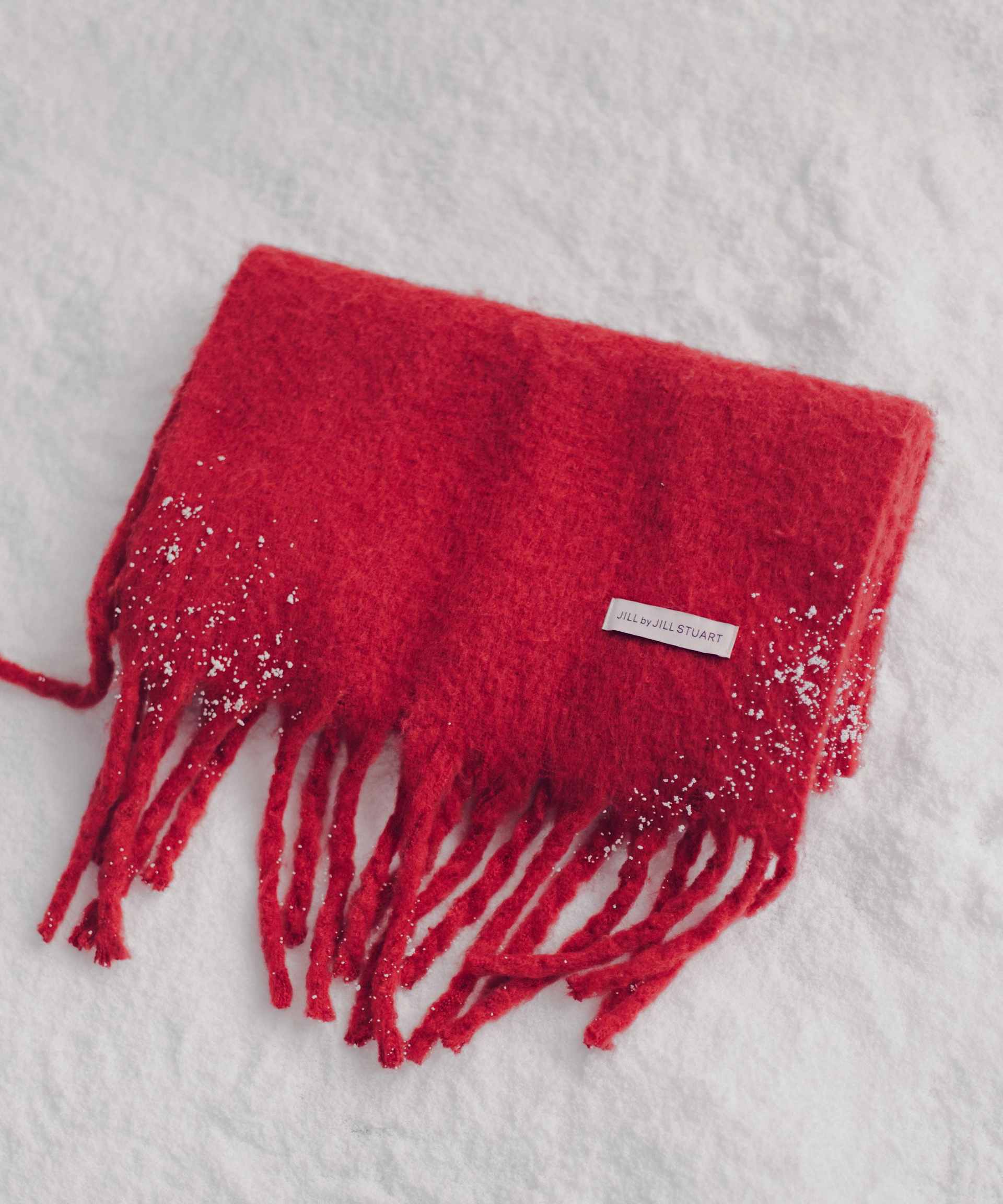 ループヤーンフラッフィーストール レッド