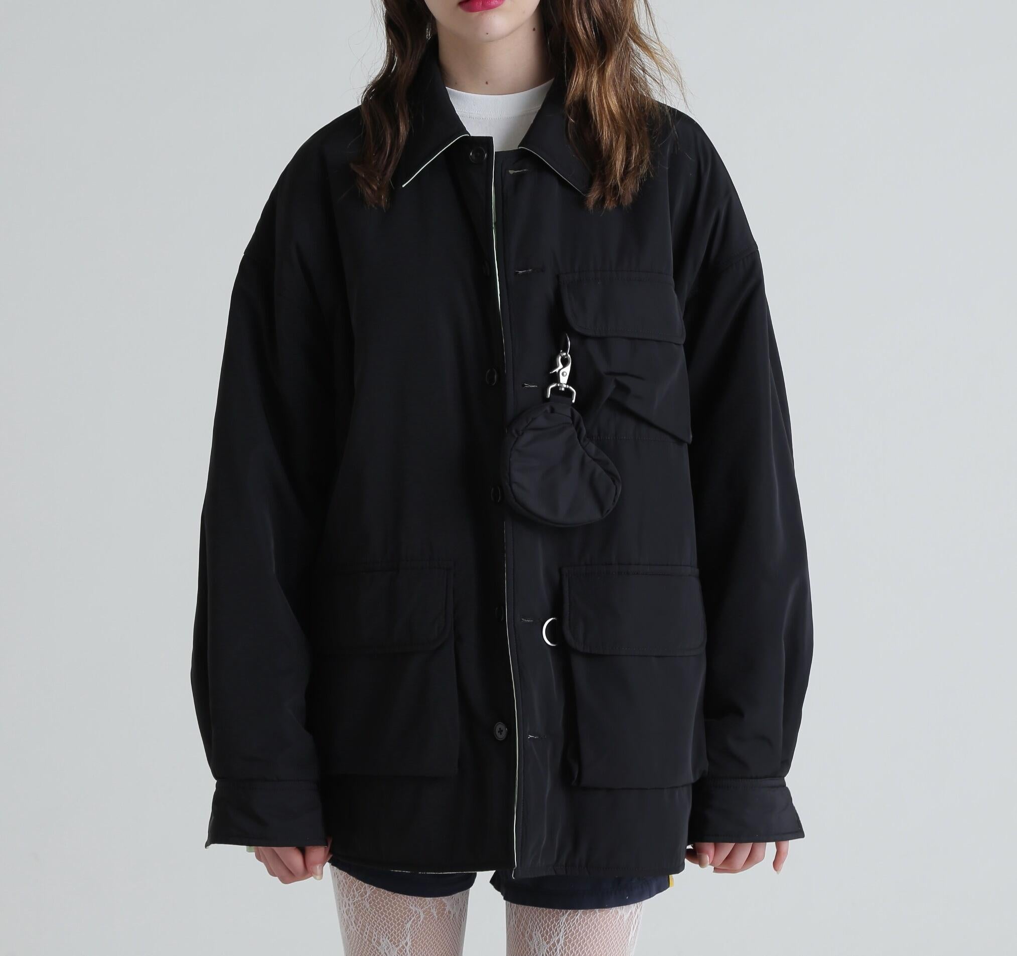 《AVI>EX×Little sunny ite 》>EVE>SIRLE SHI>T/《アヴィレックス×リトルサニーバイト》リバーシブル ブラック