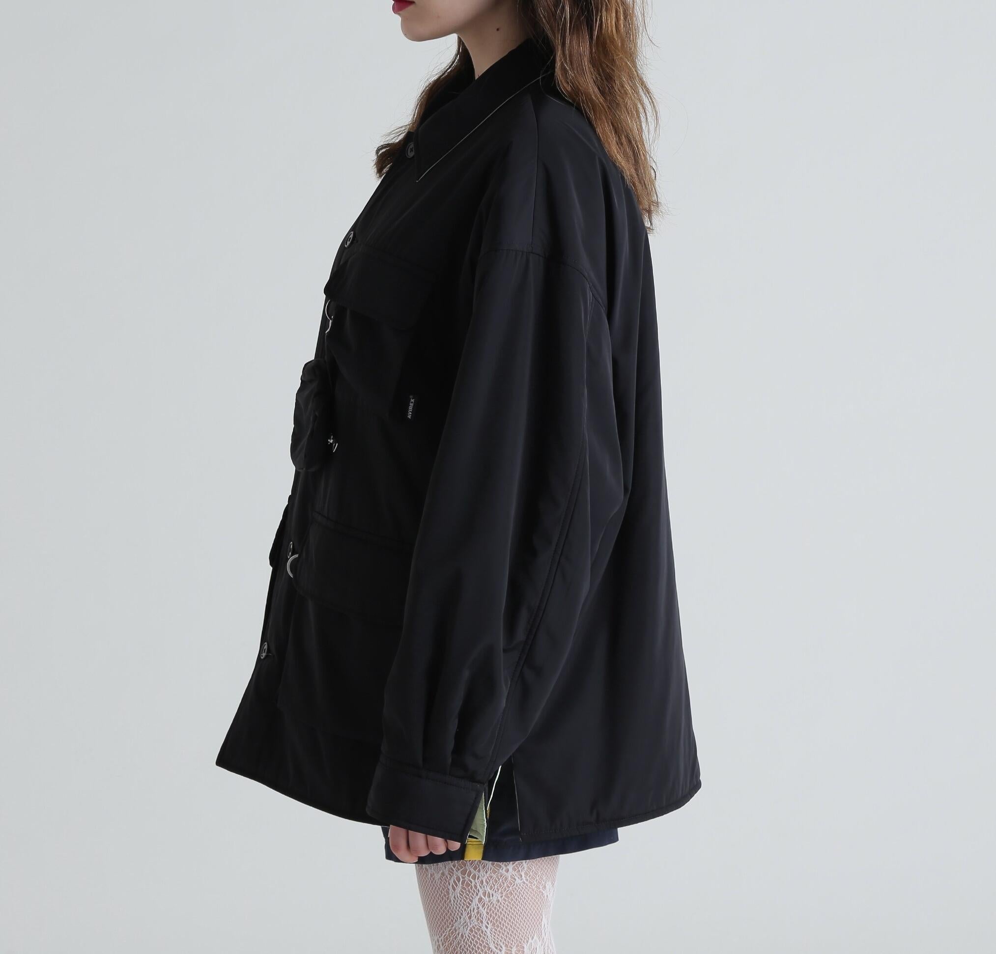 《AVI>EX×Little sunny ite 》>EVE>SIRLE SHI>T/《アヴィレックス×リトルサニーバイト》リバーシブル ブラック