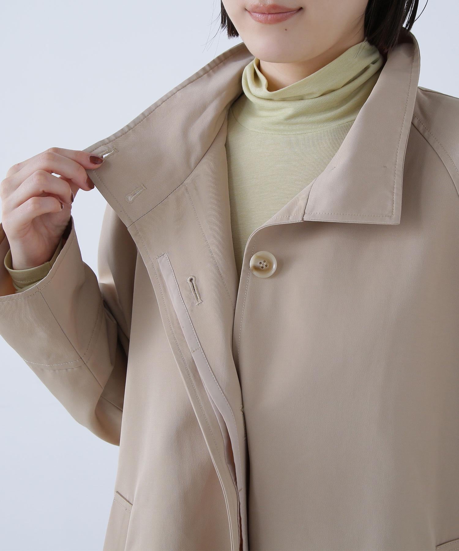 スタンドネックテントラインブルゾン ベージュ