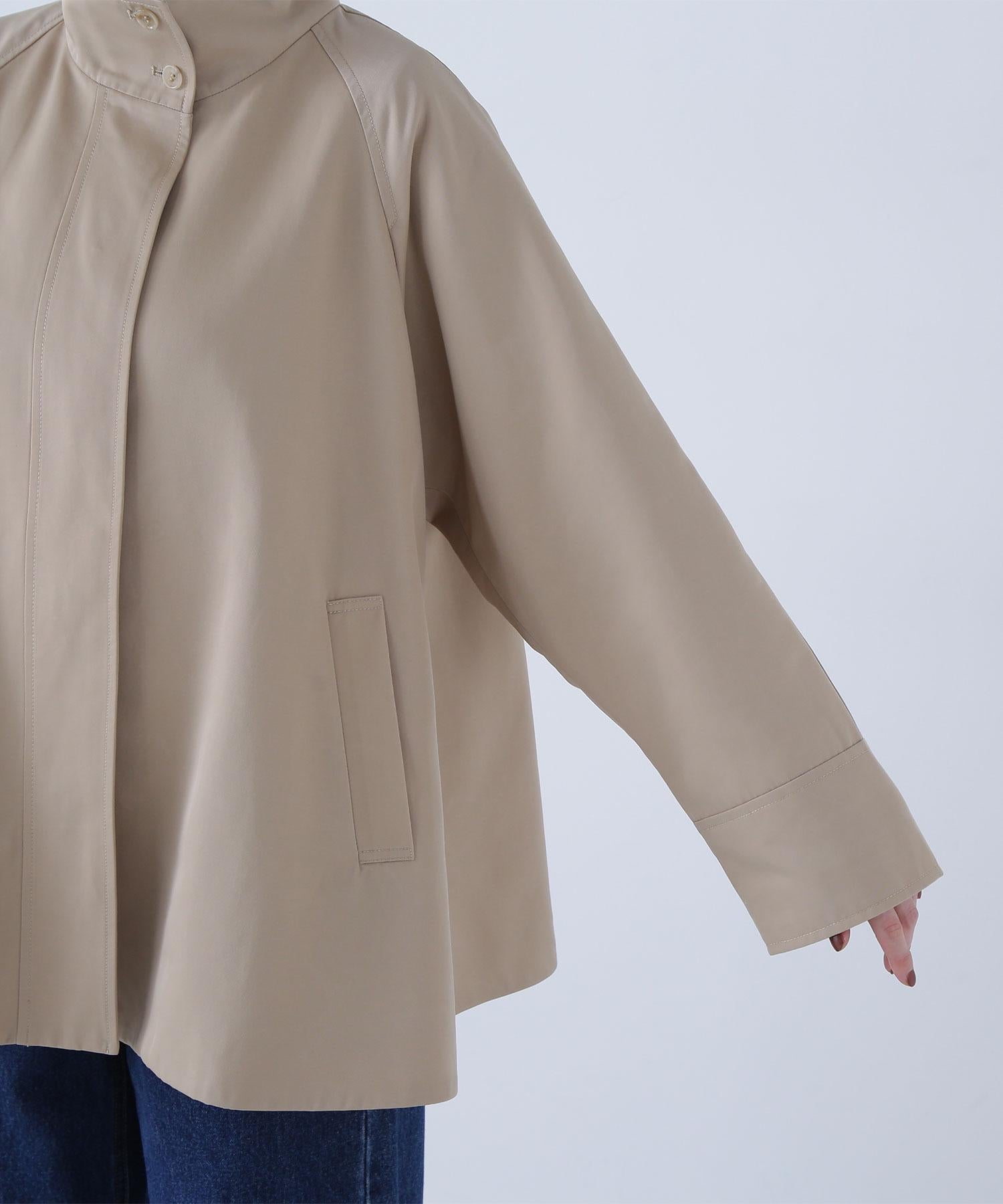 スタンドネックテントラインブルゾン ベージュ