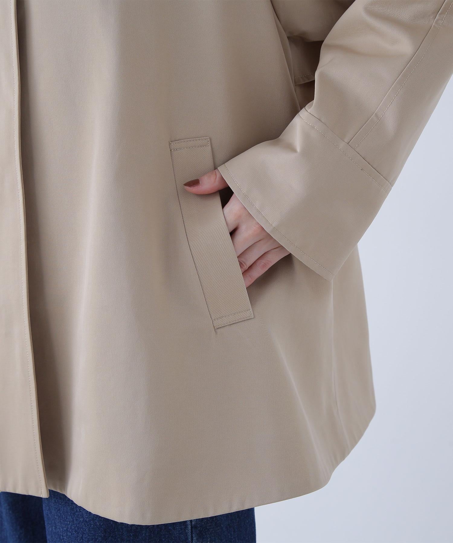 スタンドネックテントラインブルゾン ベージュ