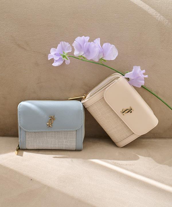 コンビネーションフラップウォレット ブルー