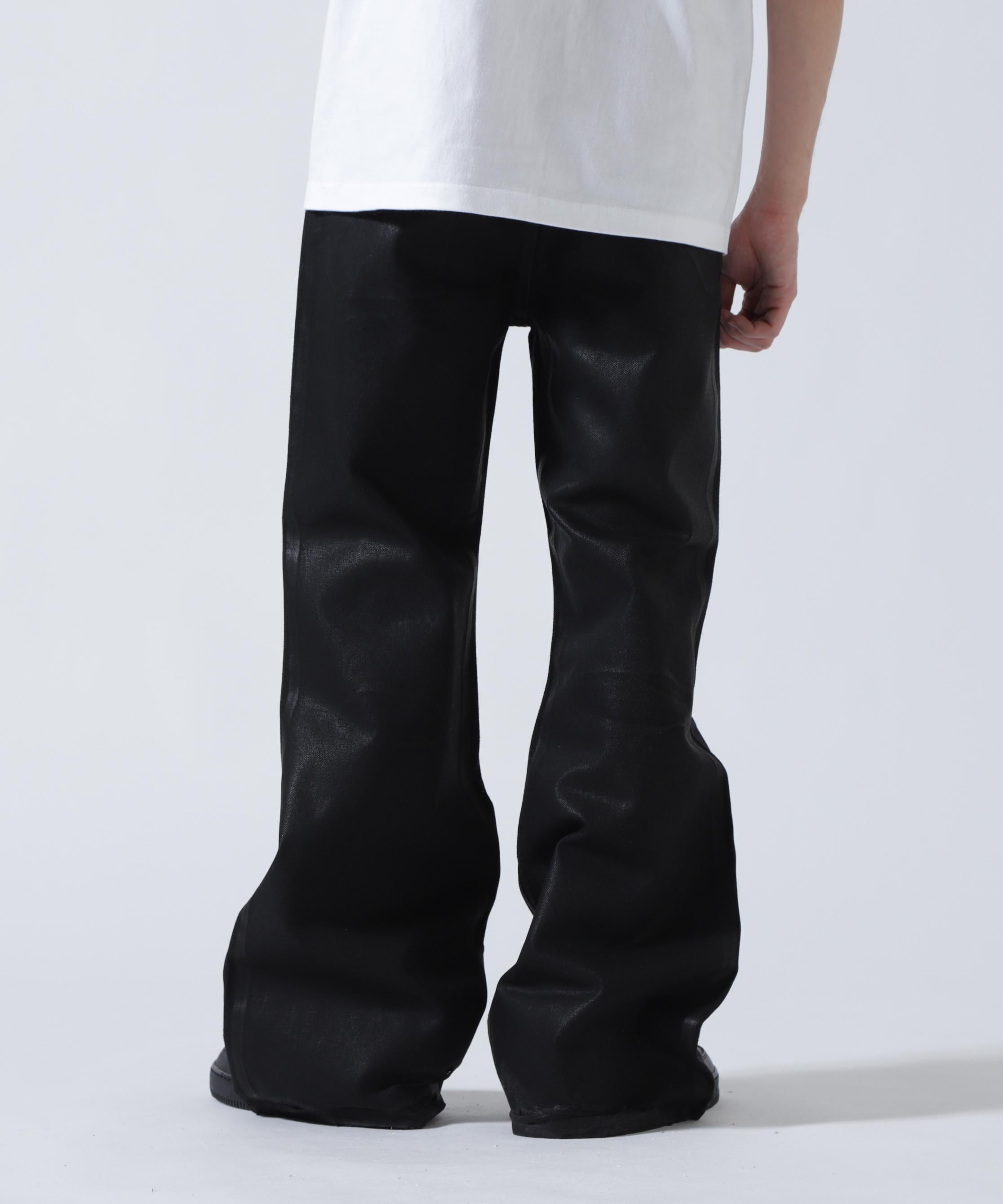 FR(13)NDS /フレンズ/BLACK COATINGFLARE PANTS ブラック