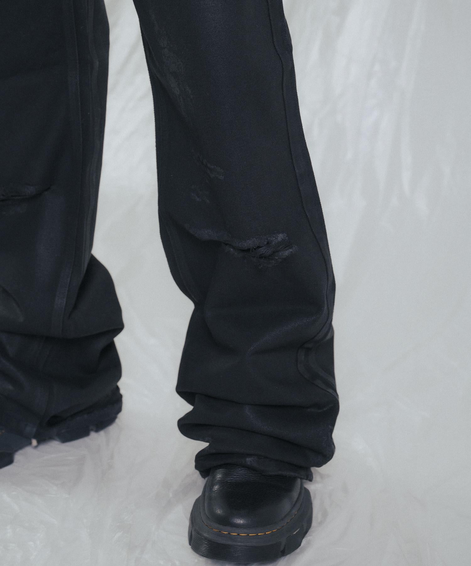 FR(13)NDS /フレンズ/BLACK COATINGFLARE PANTS ブラック