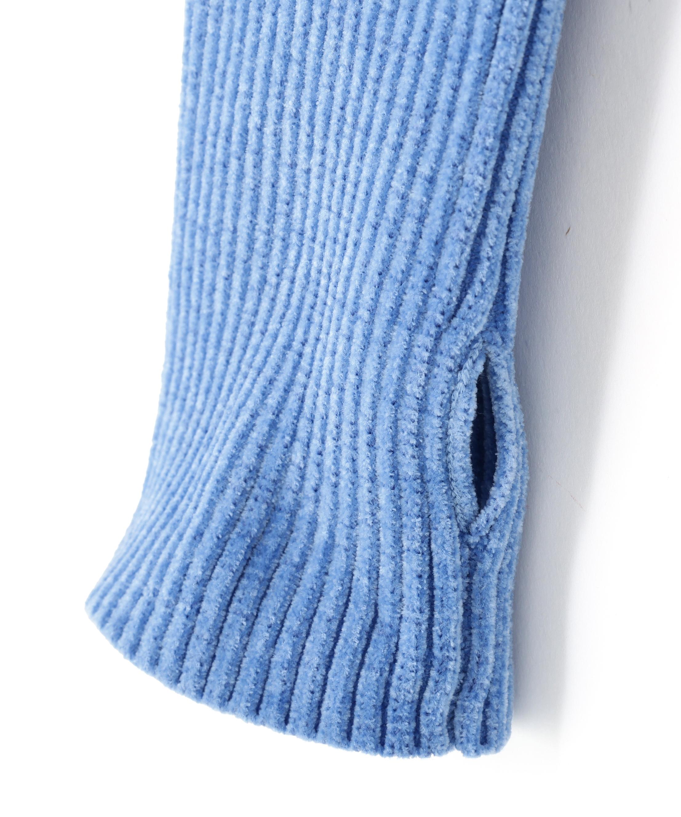 CHIGNON(シニヨン) モールヤーンショートプルオーバー ブルー