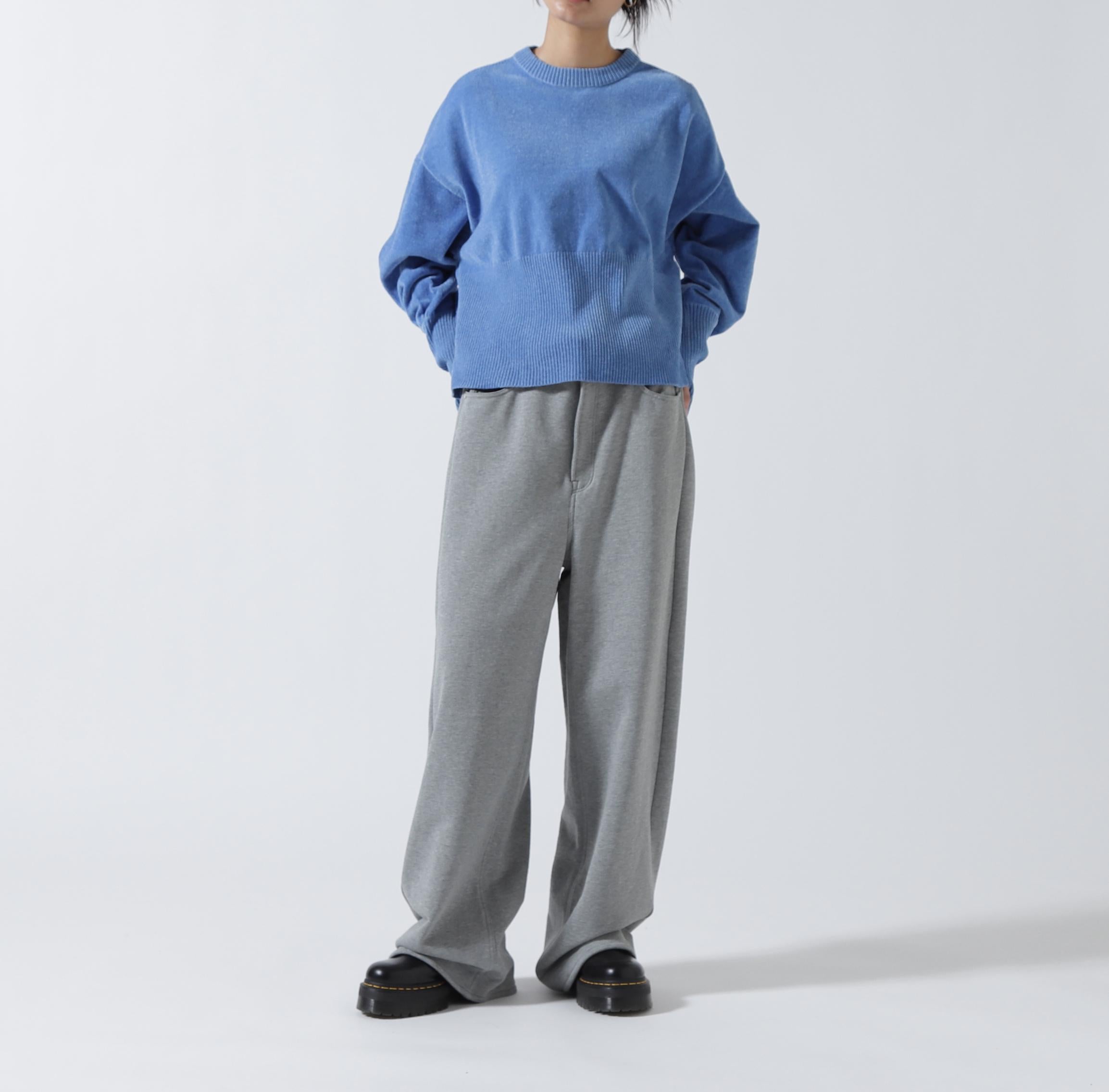 CHIGNON(シニヨン) モールヤーンショートプルオーバー ブルー