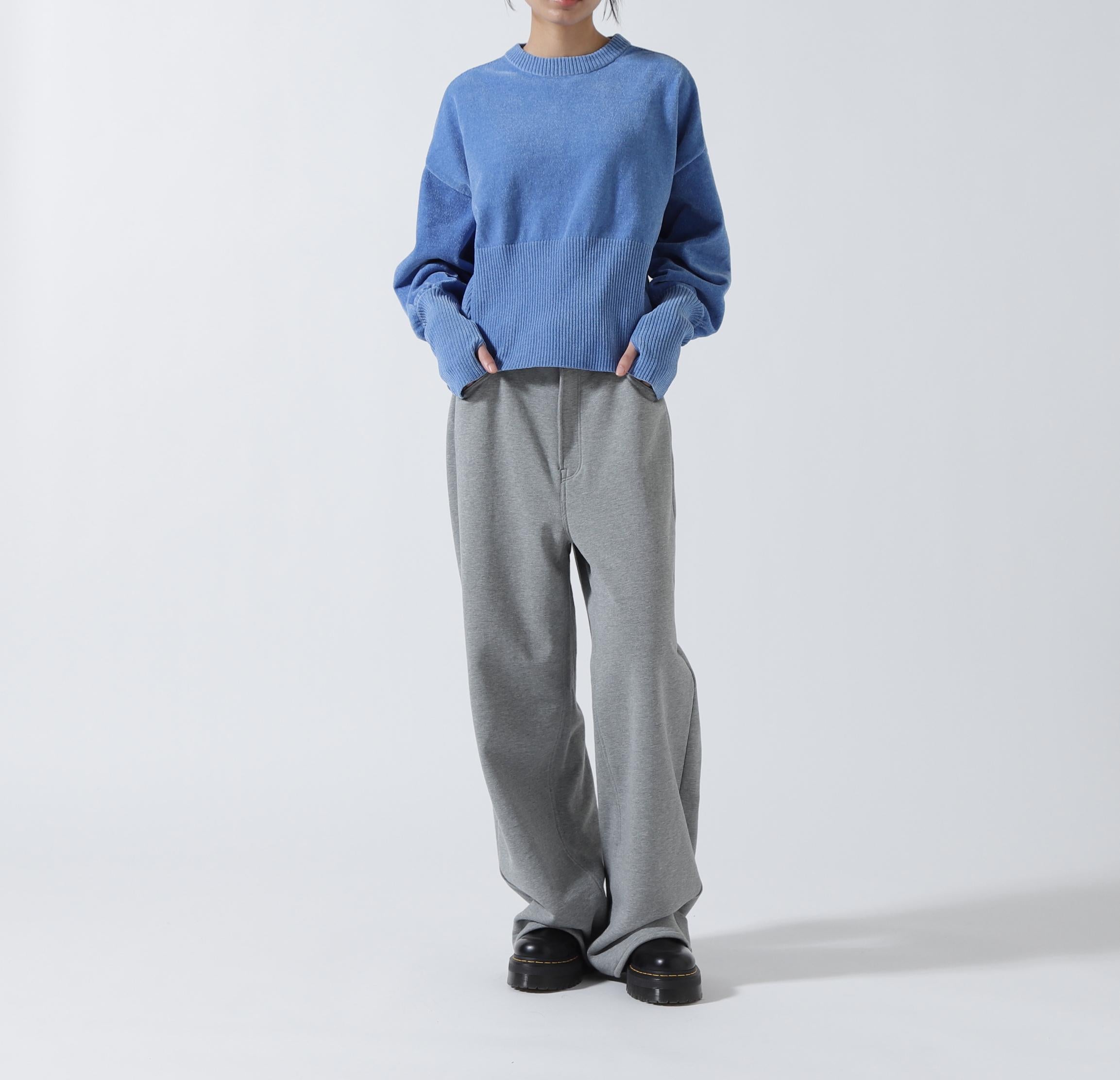 CHIGNON(シニヨン) モールヤーンショートプルオーバー ブルー