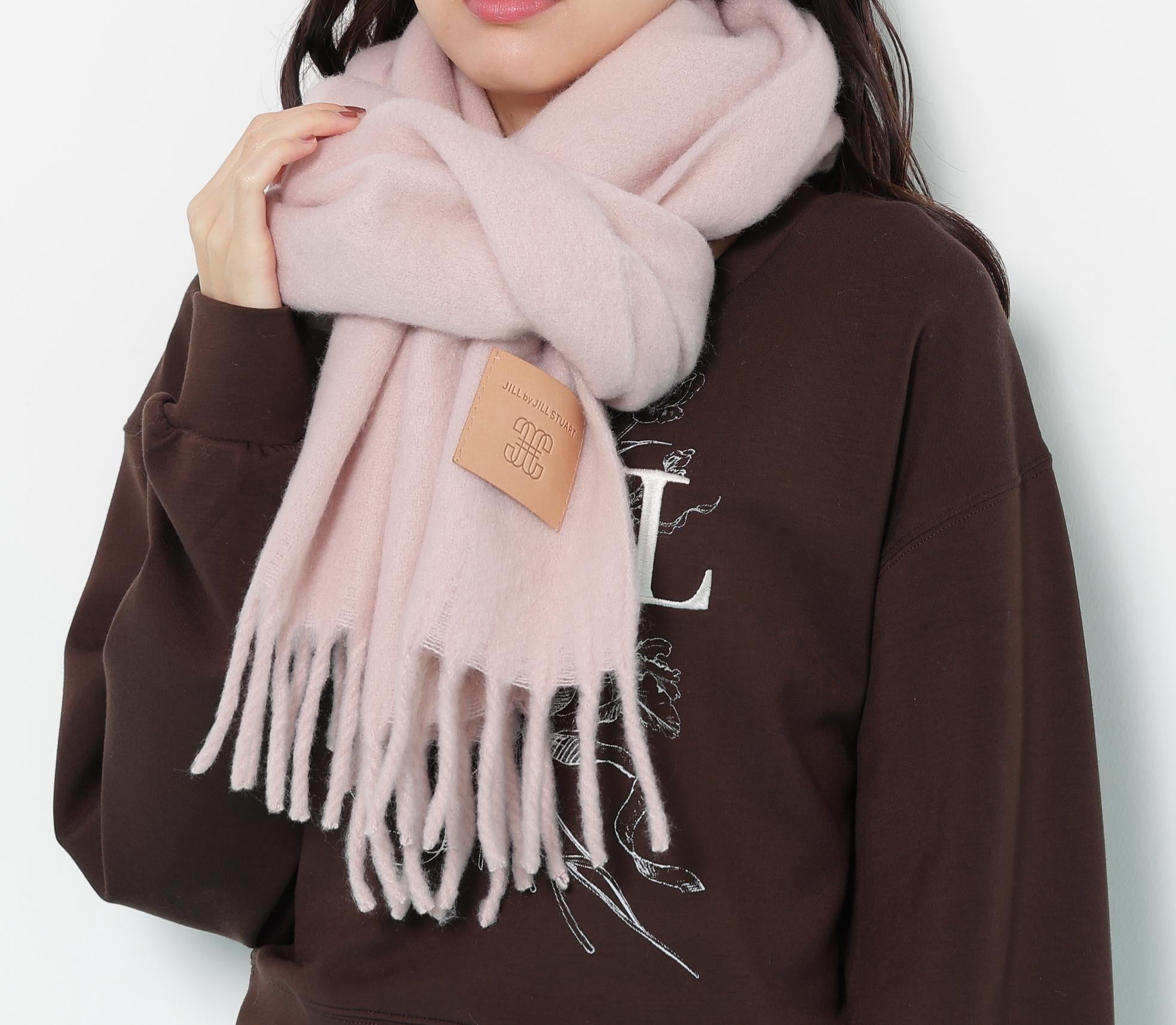 レザータグループヤーンストール ピンク