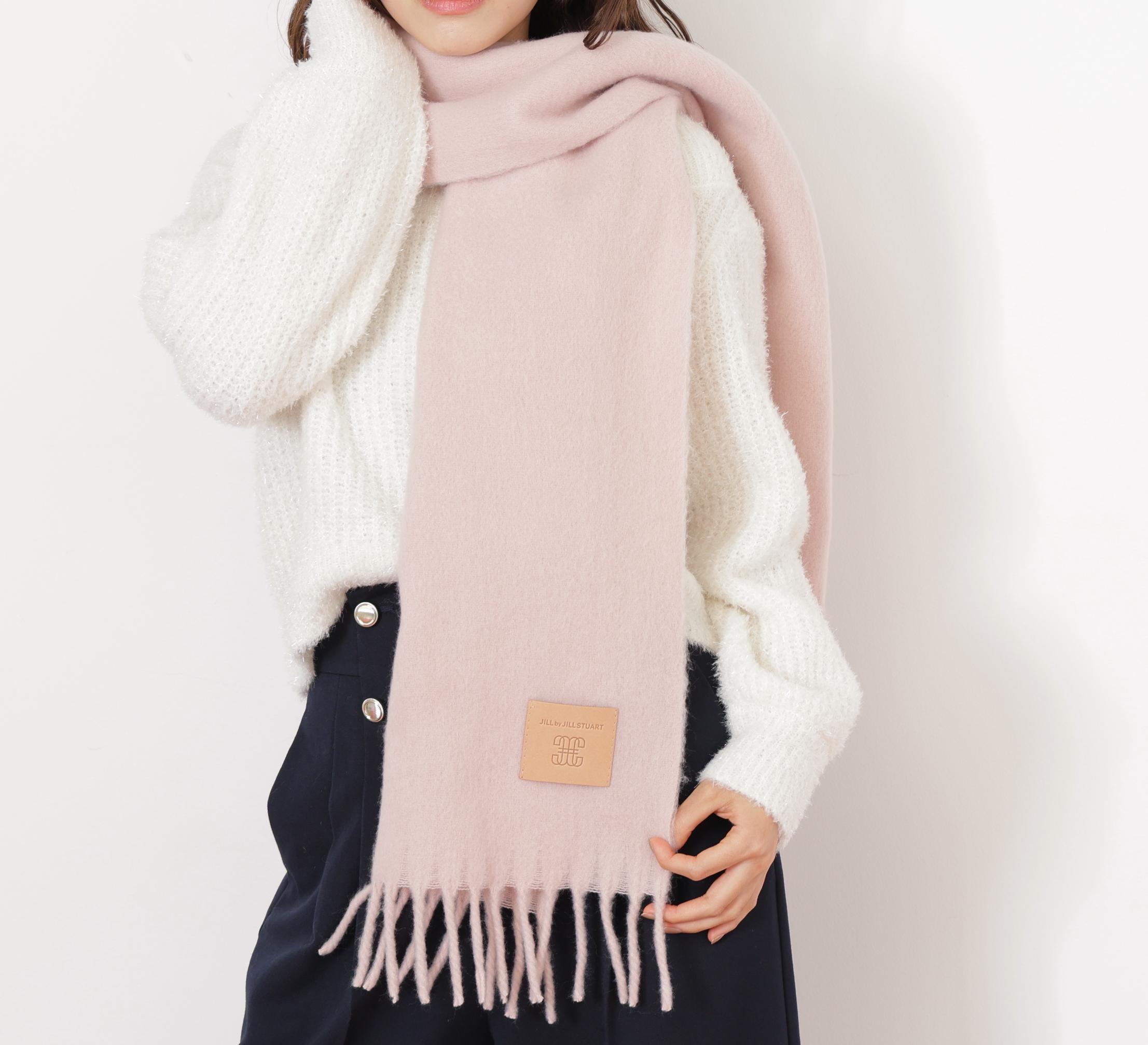 レザータグループヤーンストール ピンク