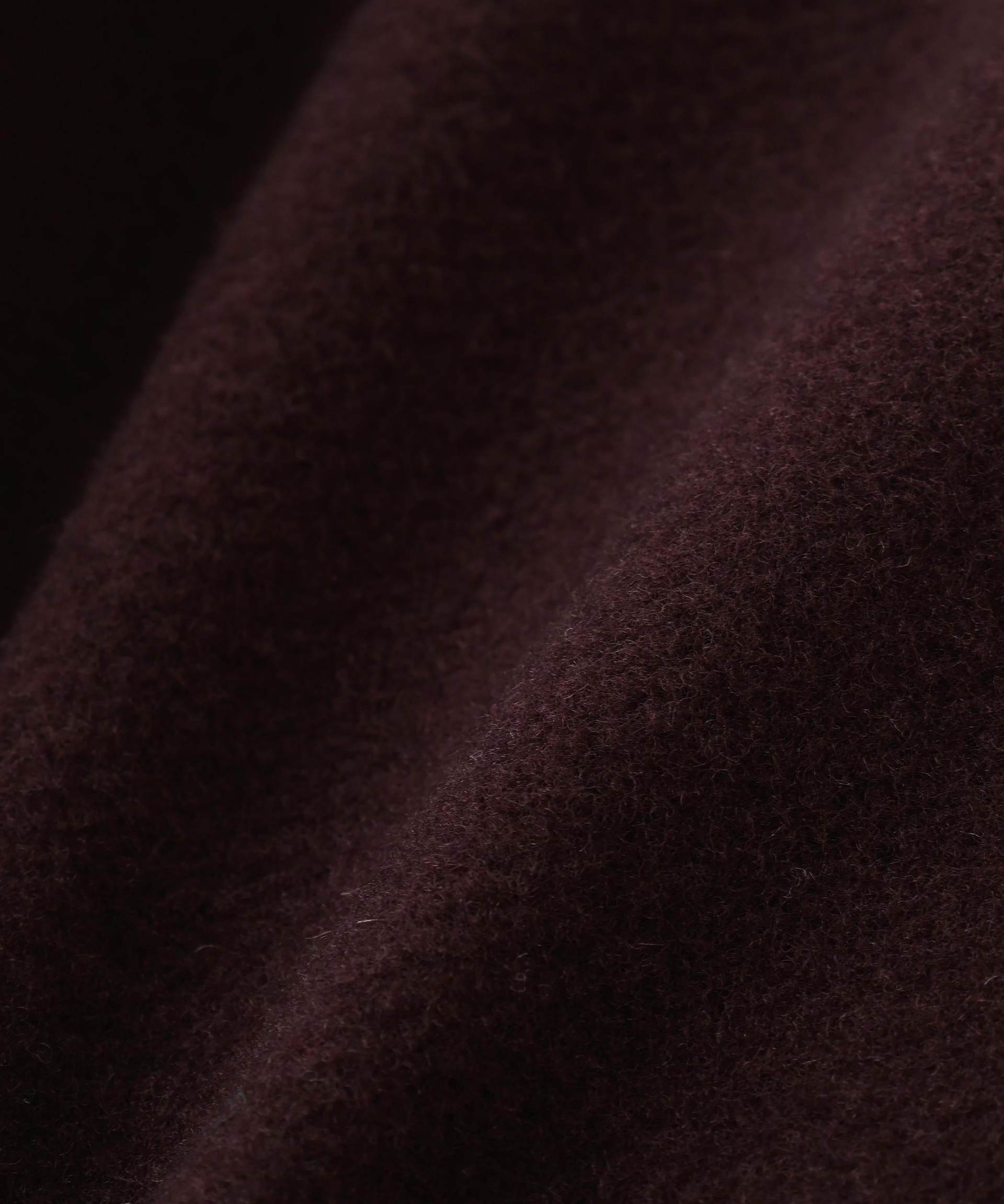 ノーカラーミドルコート ダークブラウン1