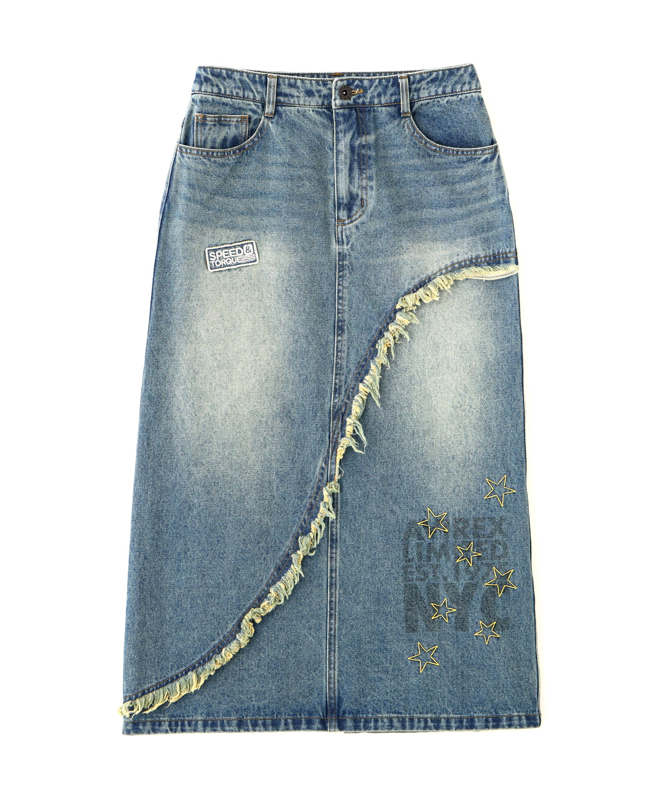 WAPPEN DENIM LONG SKIRT ユーズド2