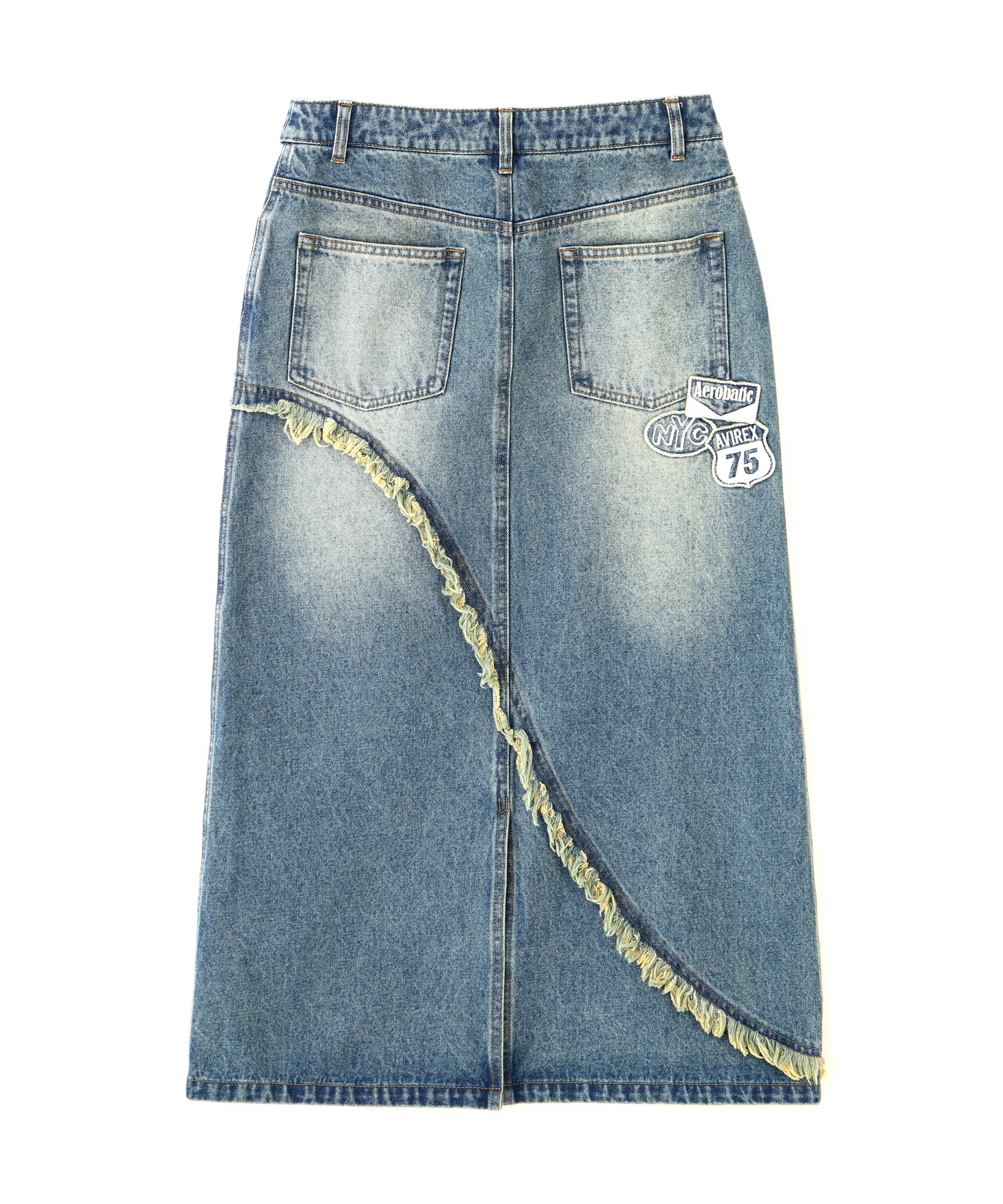 WAPPEN DENIM LONG SKIRT ユーズド2