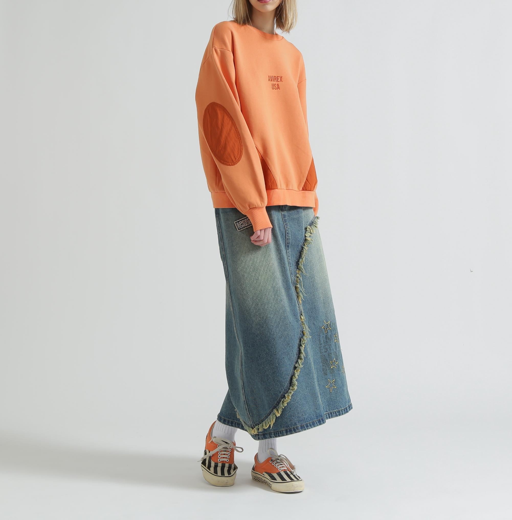 WAPPEN DENIM LONG SKIRT ユーズド2