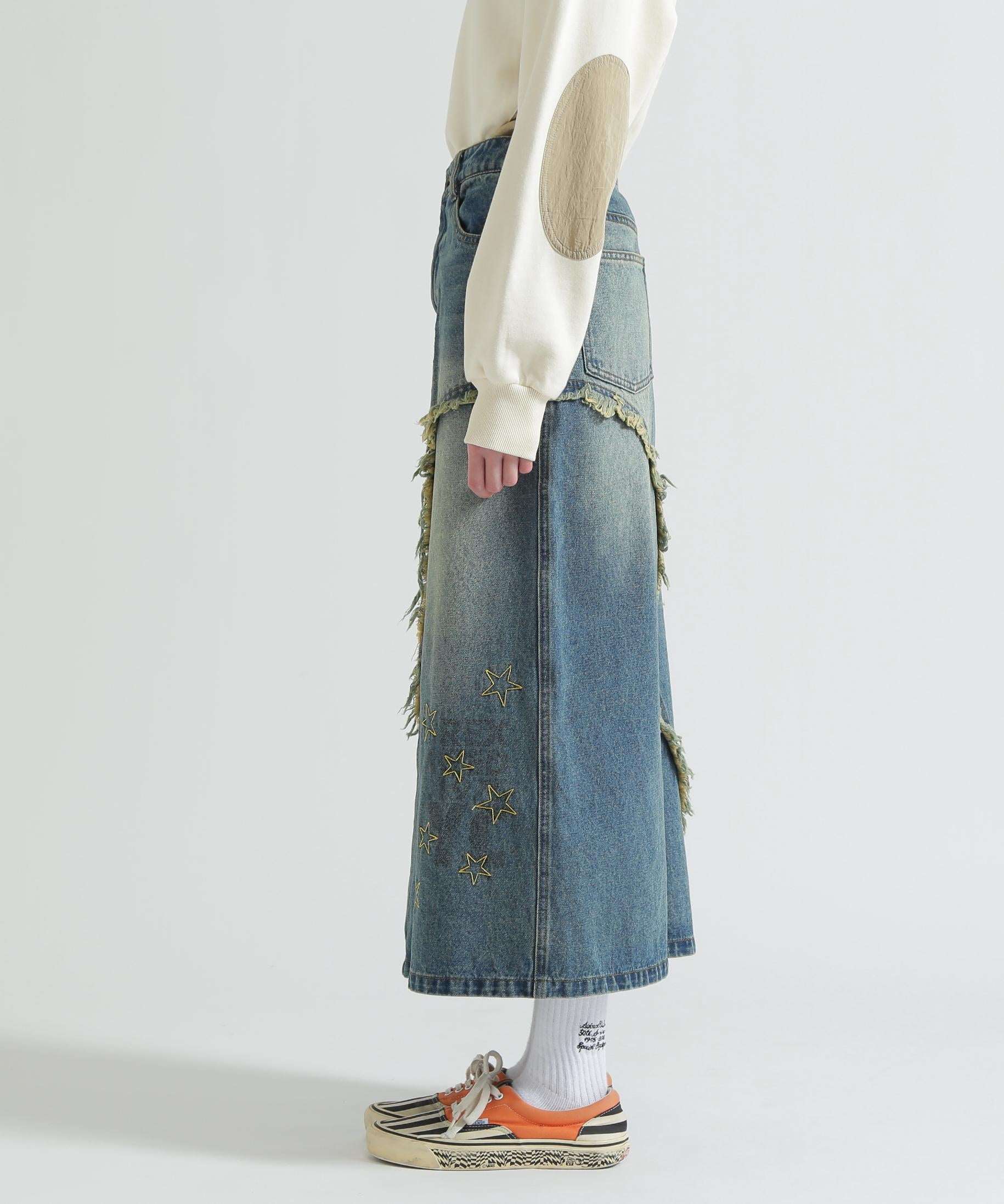 WAPPEN DENIM LONG SKIRT ユーズド2