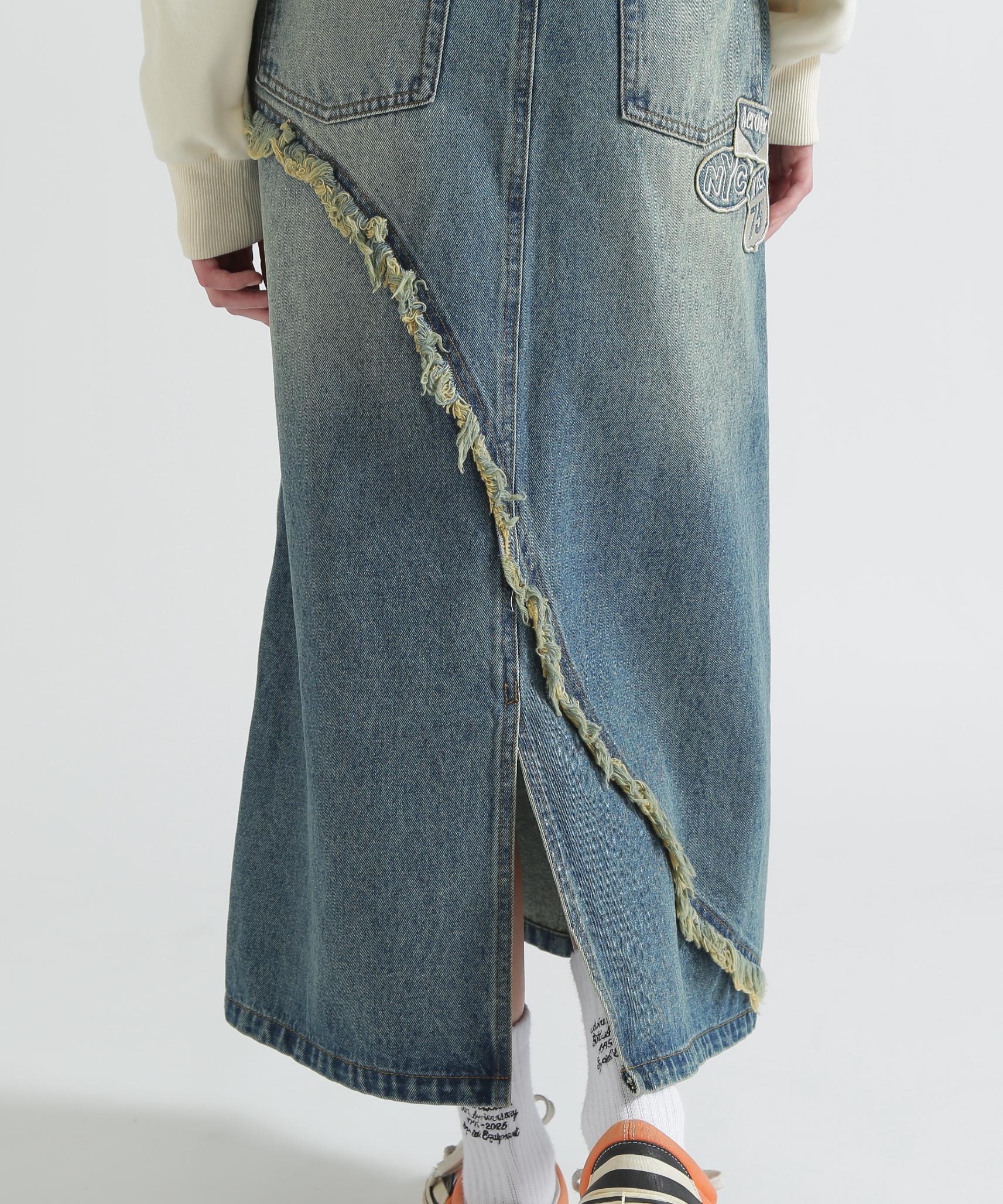 WAPPEN DENIM LONG SKIRT ユーズド2