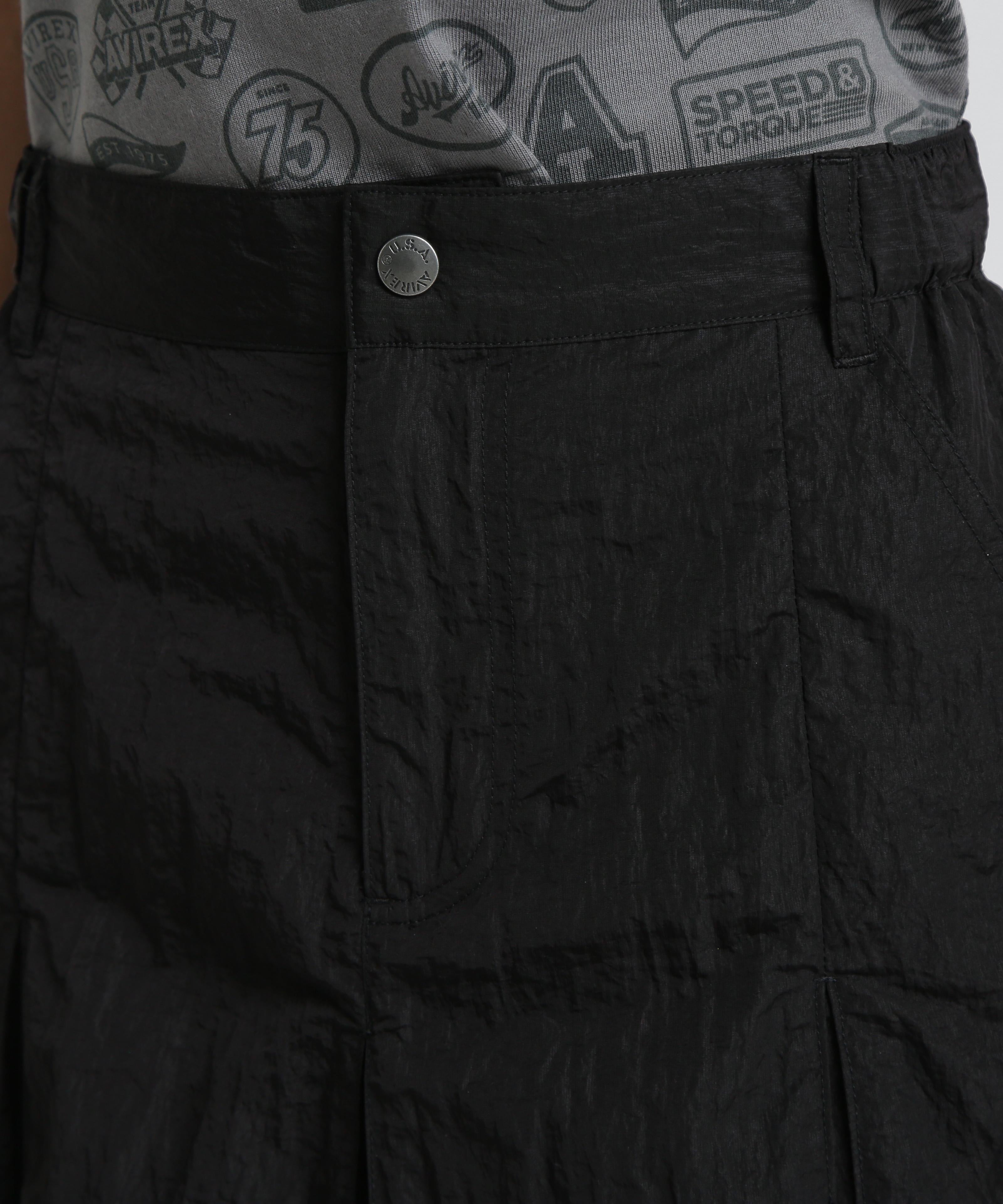 NYLON SKIRT-LIKE PLEATED SKIRT ブラック