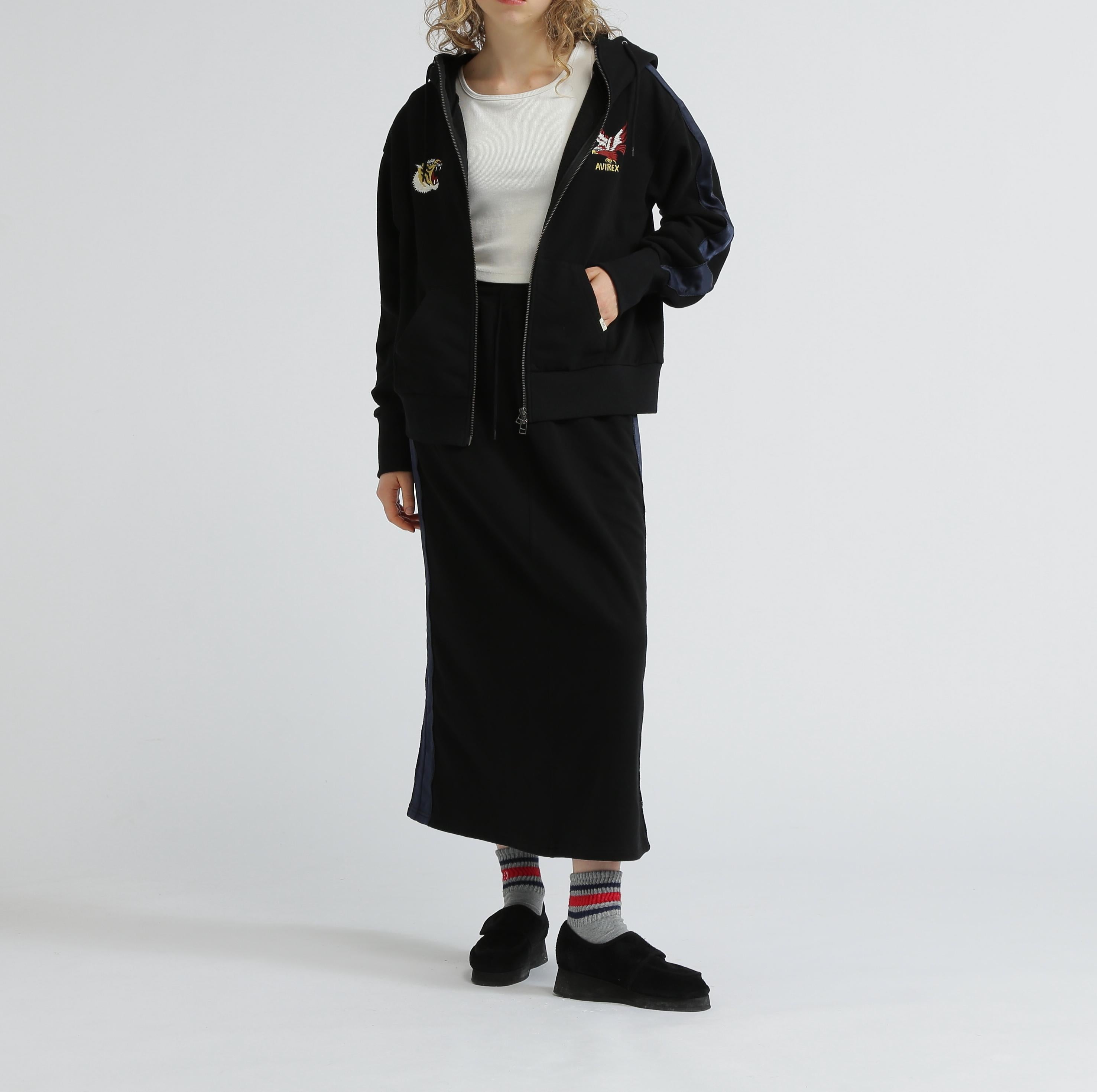 《SOUVENI> COLLECTION》WOMAN/SATIN SKA COMRI PA>KA ブラック