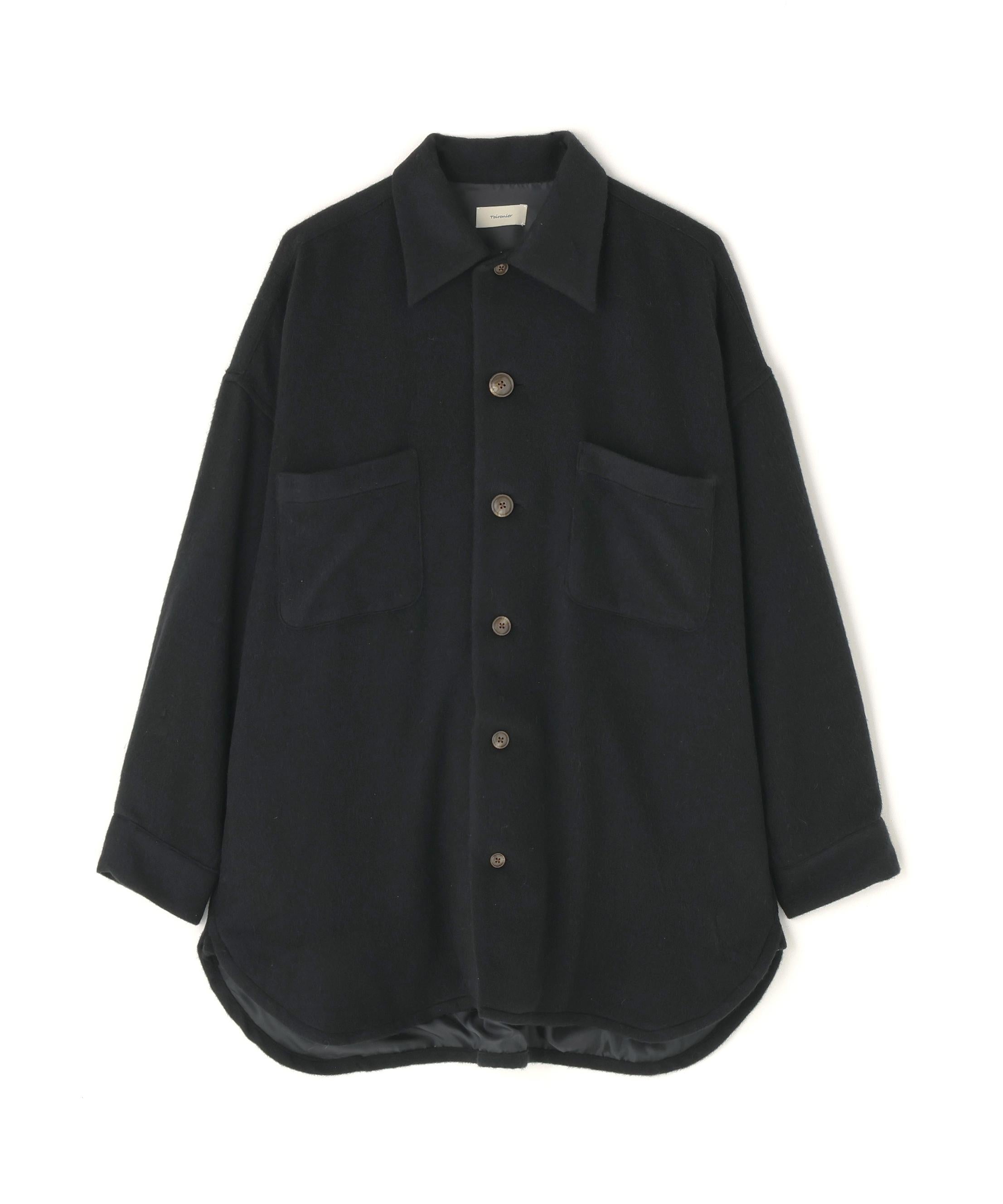 Toironier/トワロニエ/WOOL OVER SHIRTS ブラック