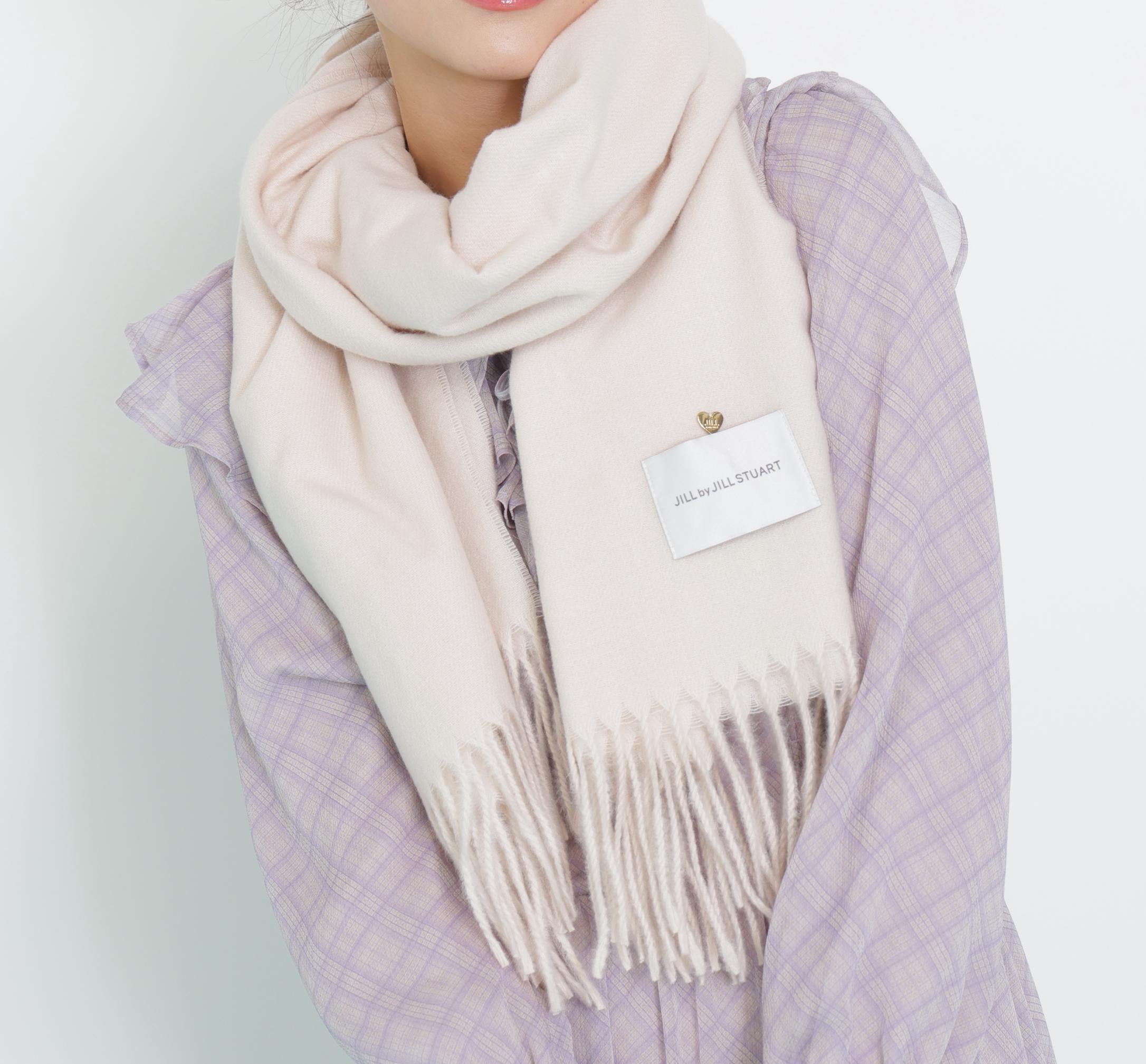 ハートトッピングストール ホワイト