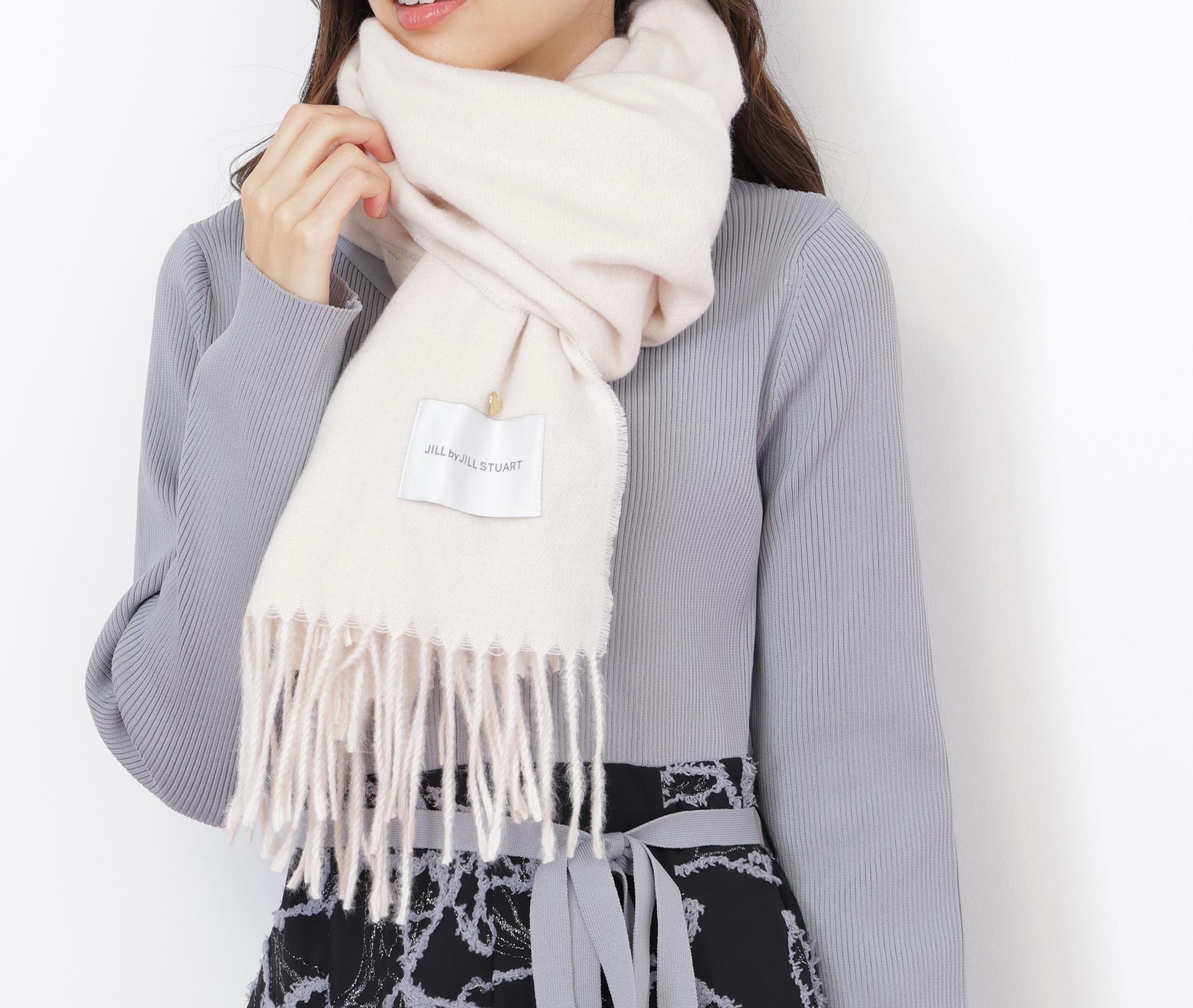 ハートトッピングストール ホワイト