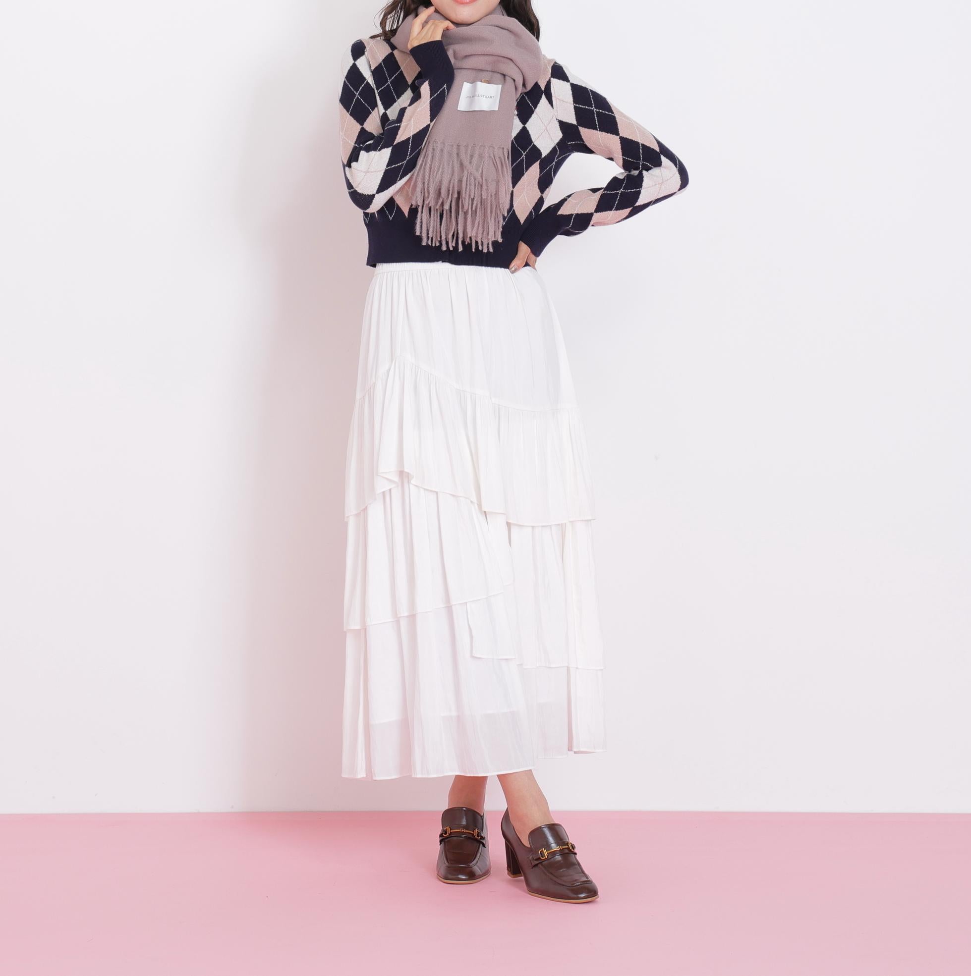 ハートトッピングストール モカ