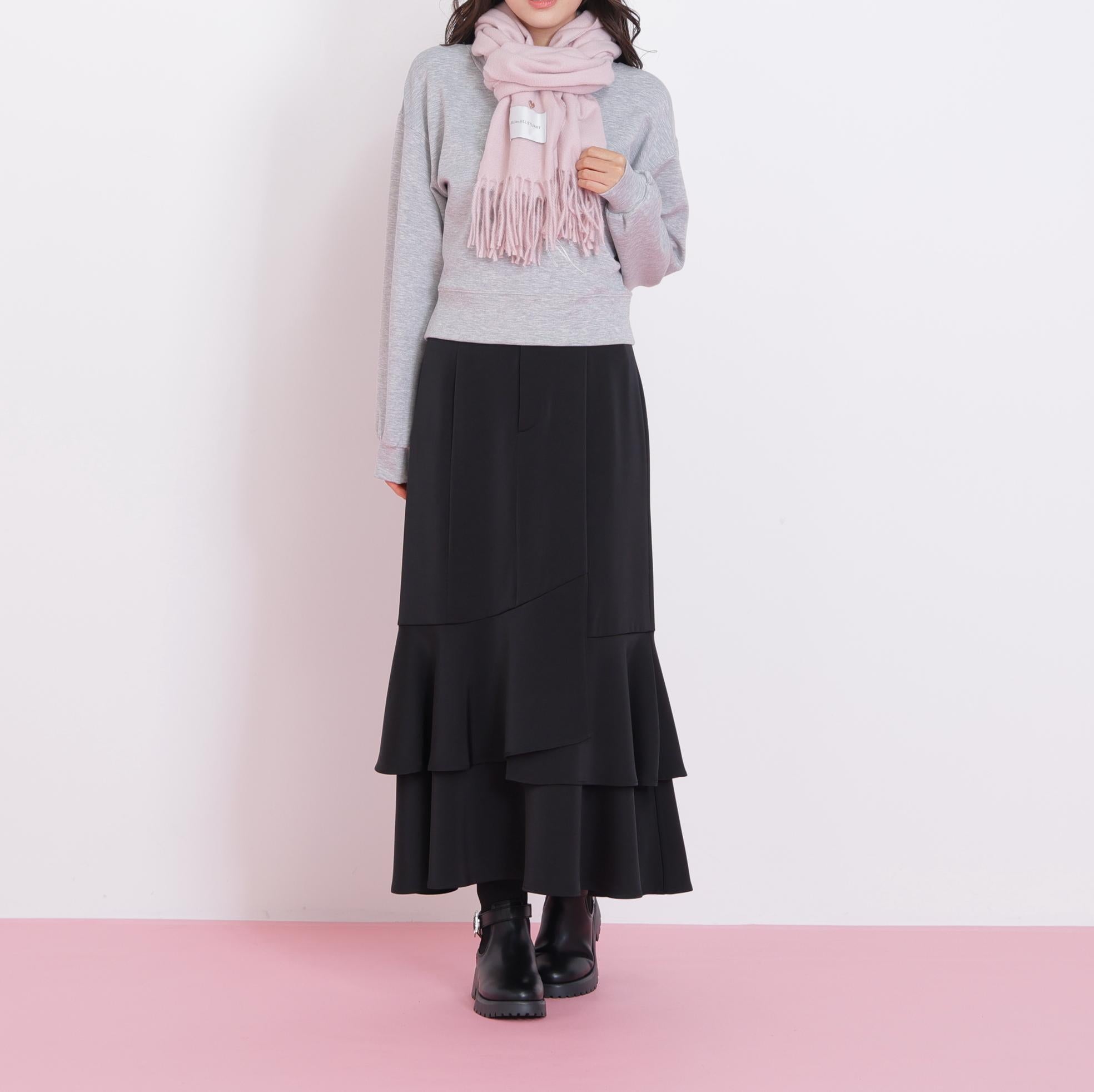 ハートトッピングストール ピンク