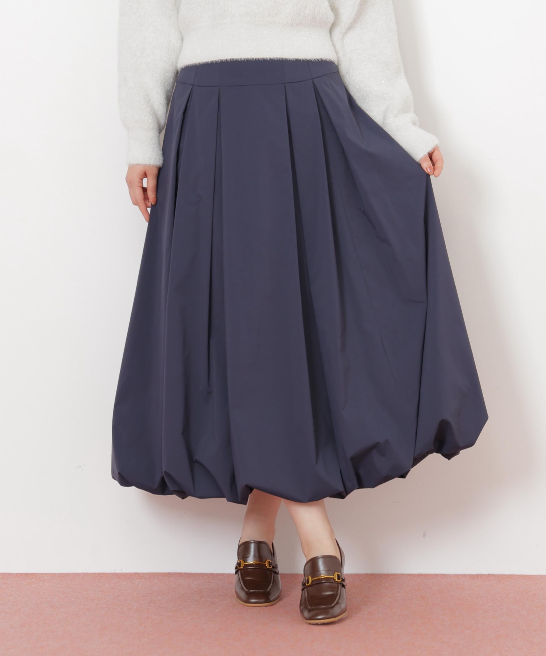 ロングバルーンスカート ネイビー