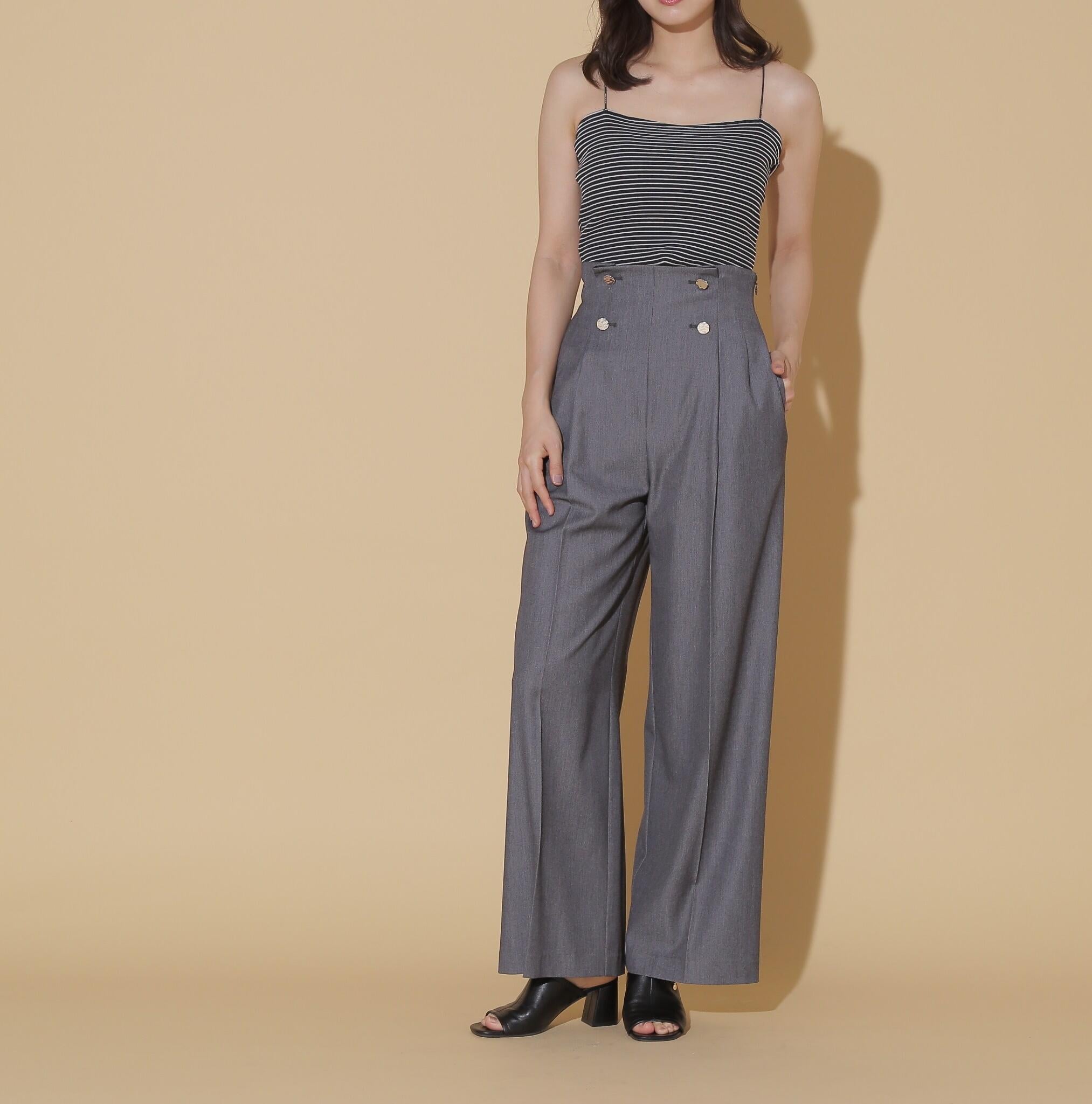 ハンマーメタルワイドパンツ シャンブレー