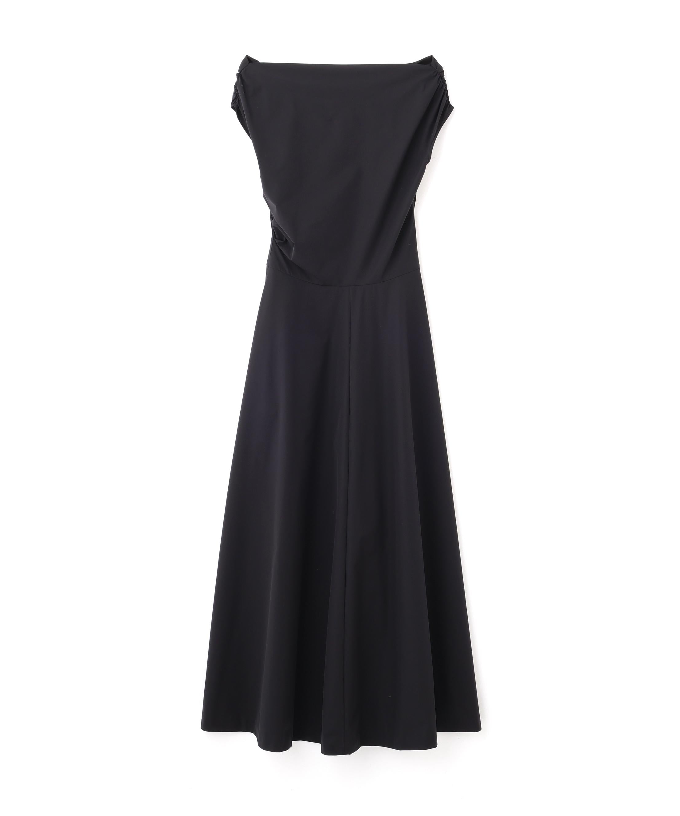 オフショルダーフレアワンピース ブラック