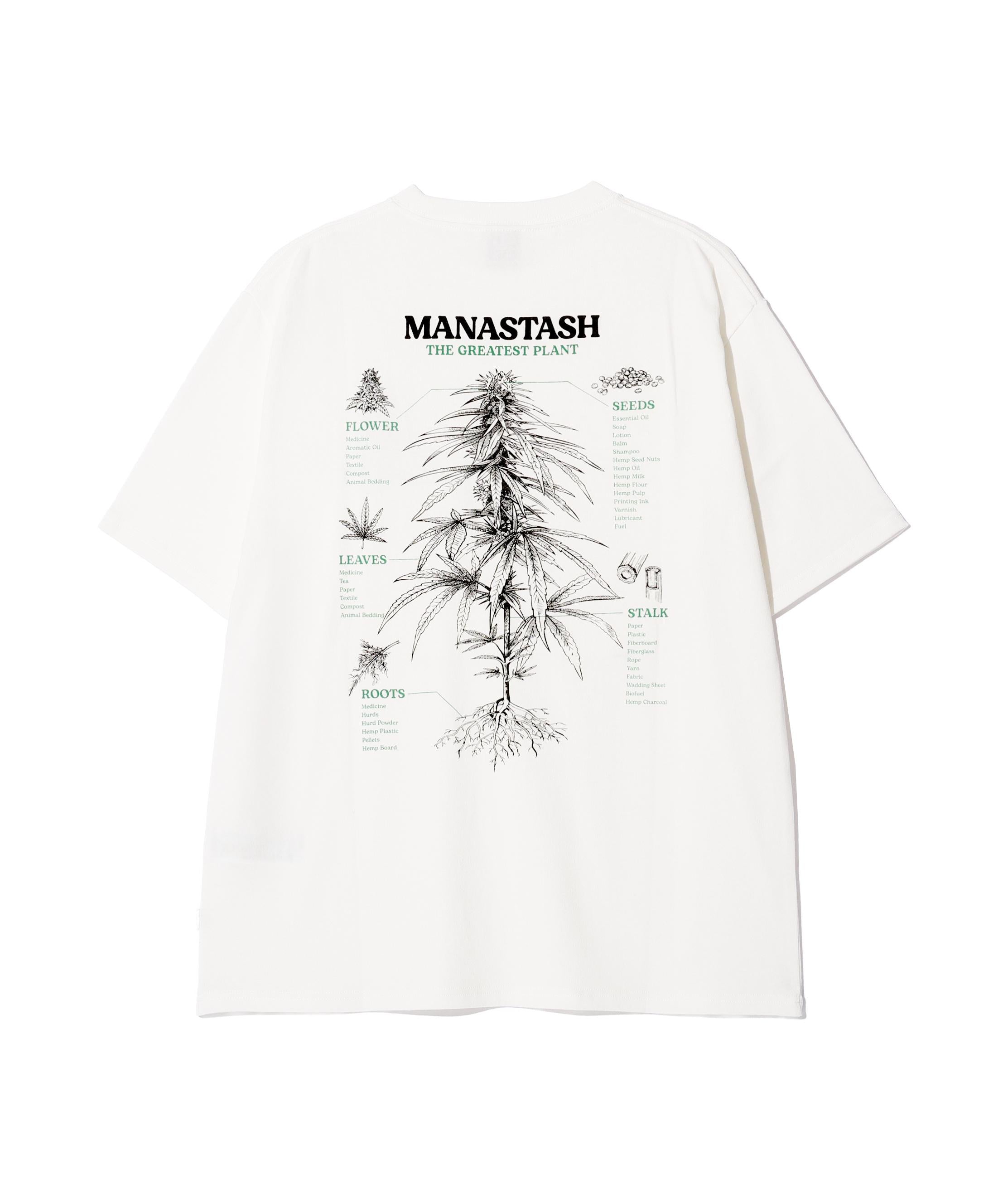 MANASTASH/マナスタッシュ/HEMP TEE TGP ホワイト